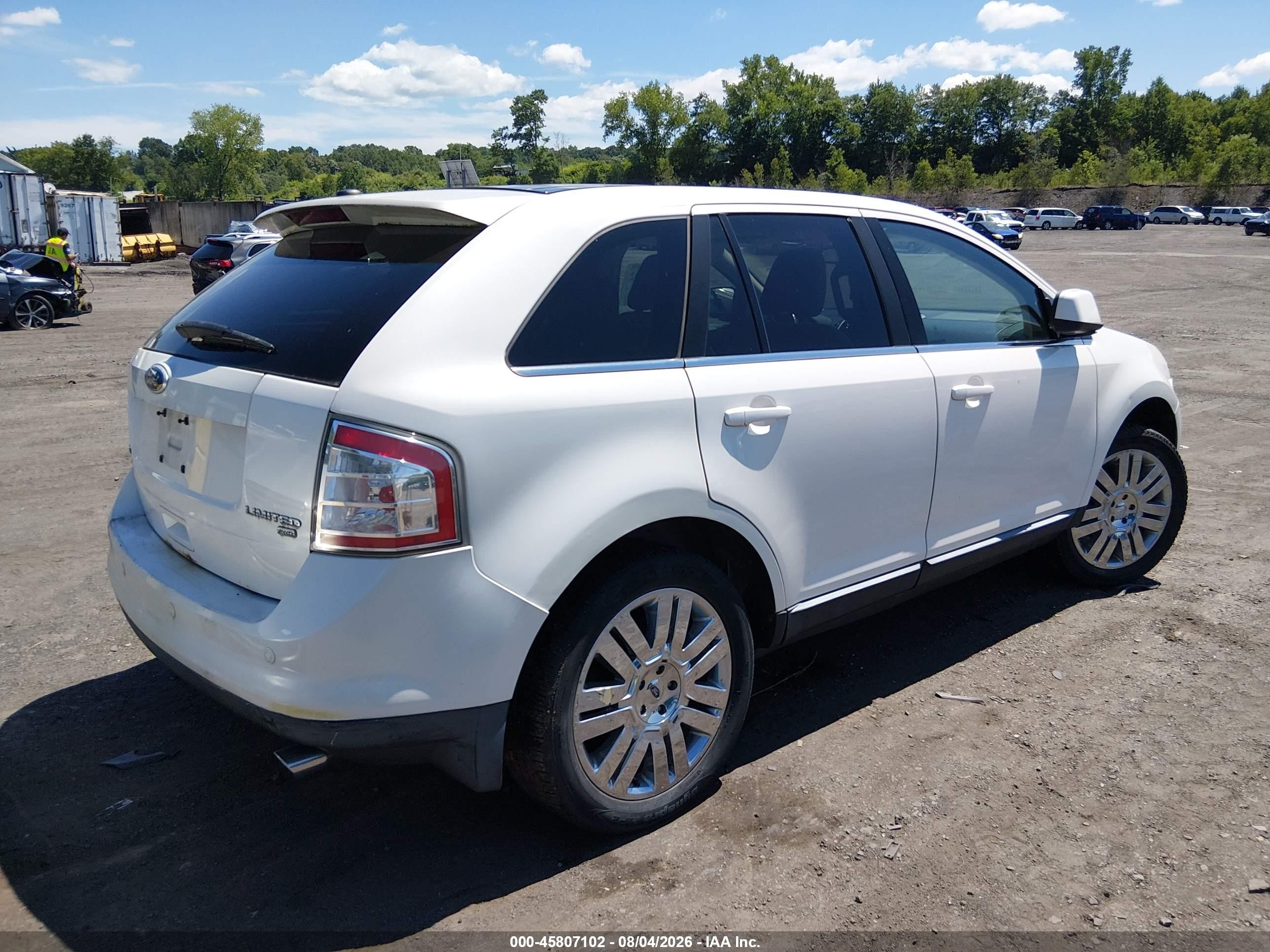 2010 Ford Edge Limited White vin: 2FMDK4KC1ABB50432