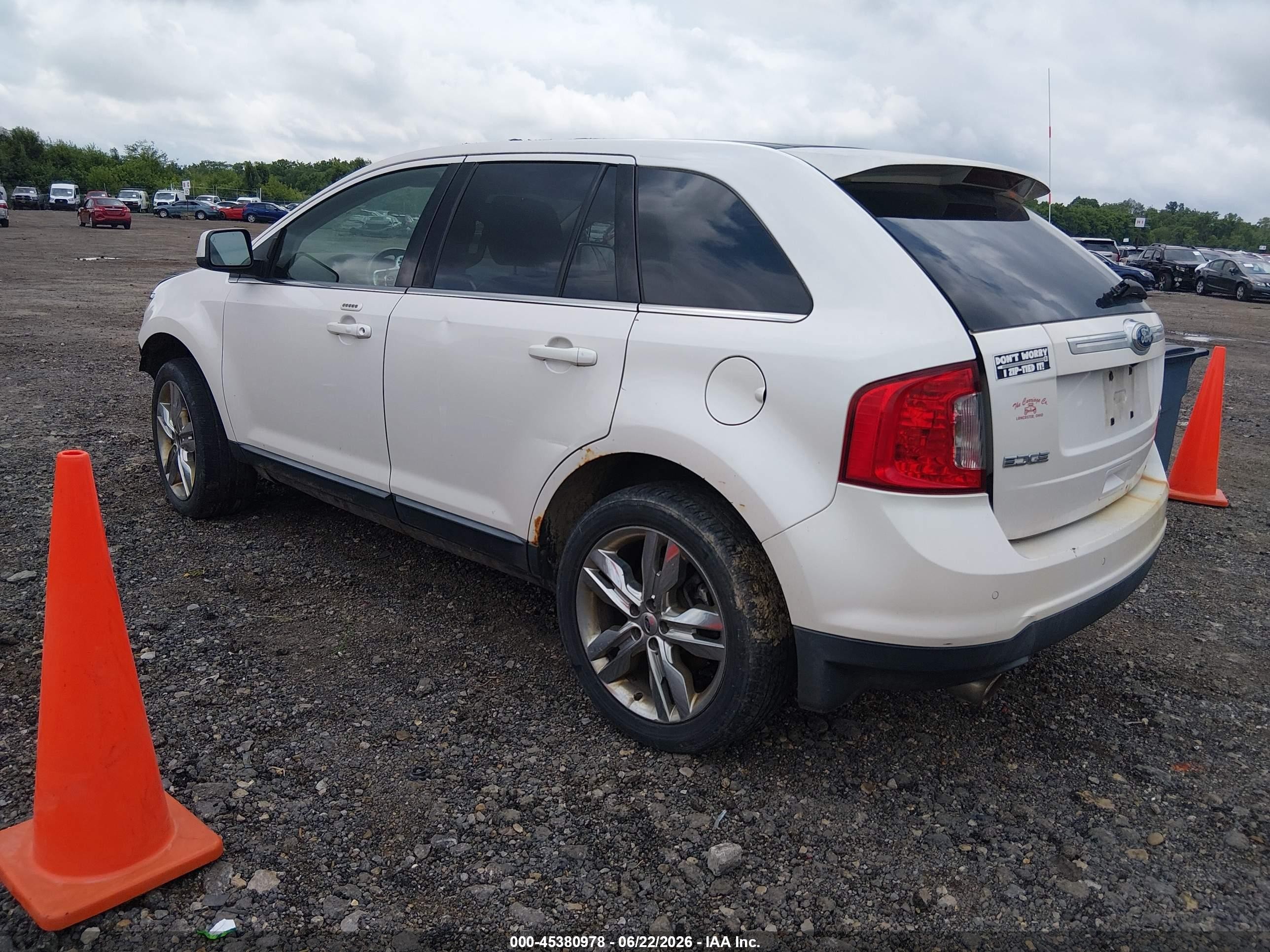 2011 Ford Edge Limited White vin: 2FMDK4KC1BBA10270