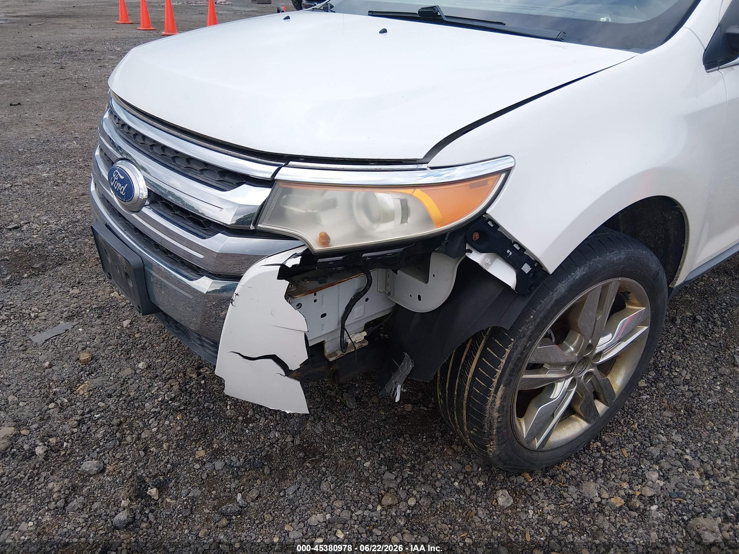 2011 Ford Edge Limited White vin: 2FMDK4KC1BBA10270