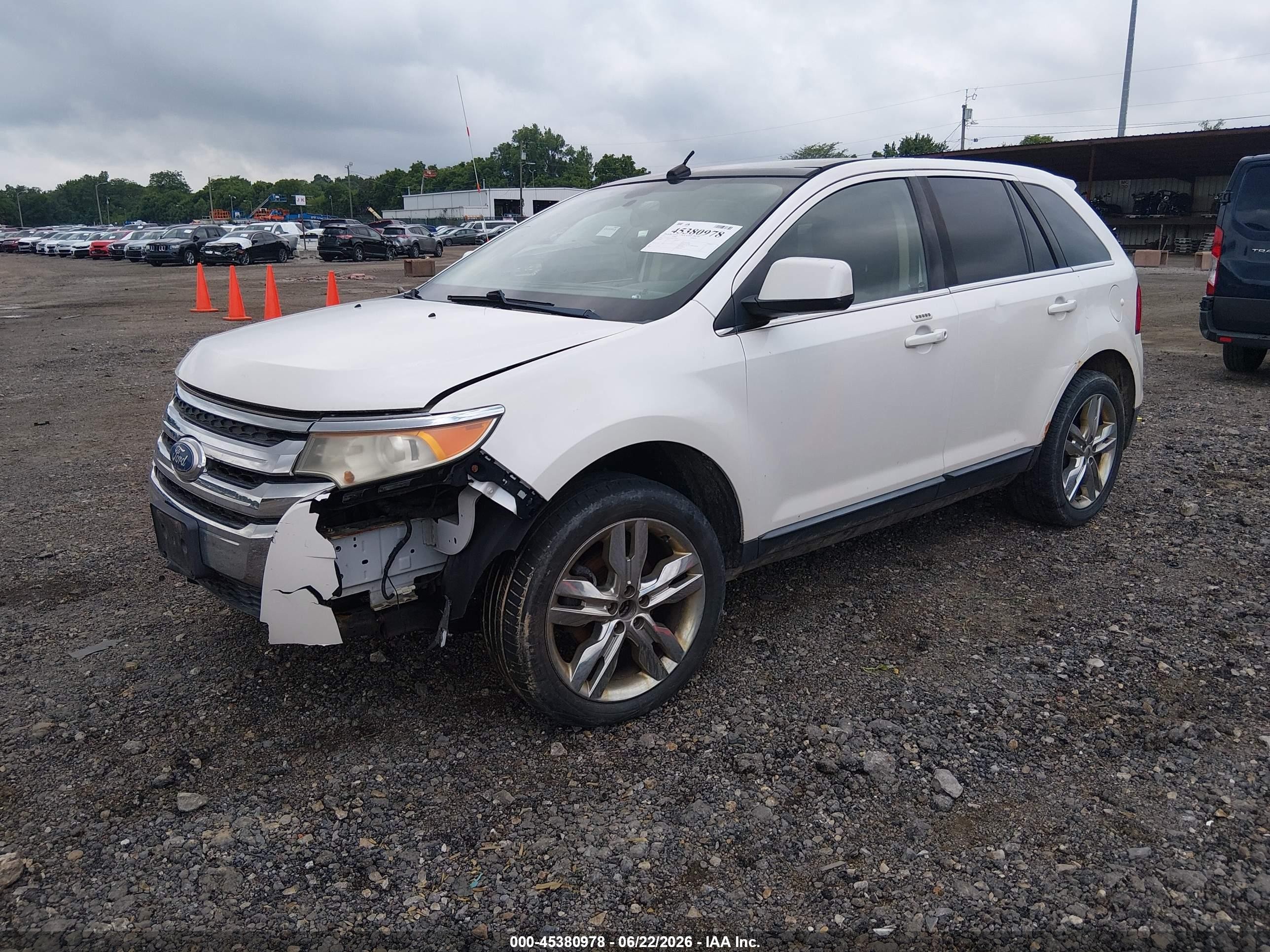 2011 Ford Edge Limited White vin: 2FMDK4KC1BBA10270