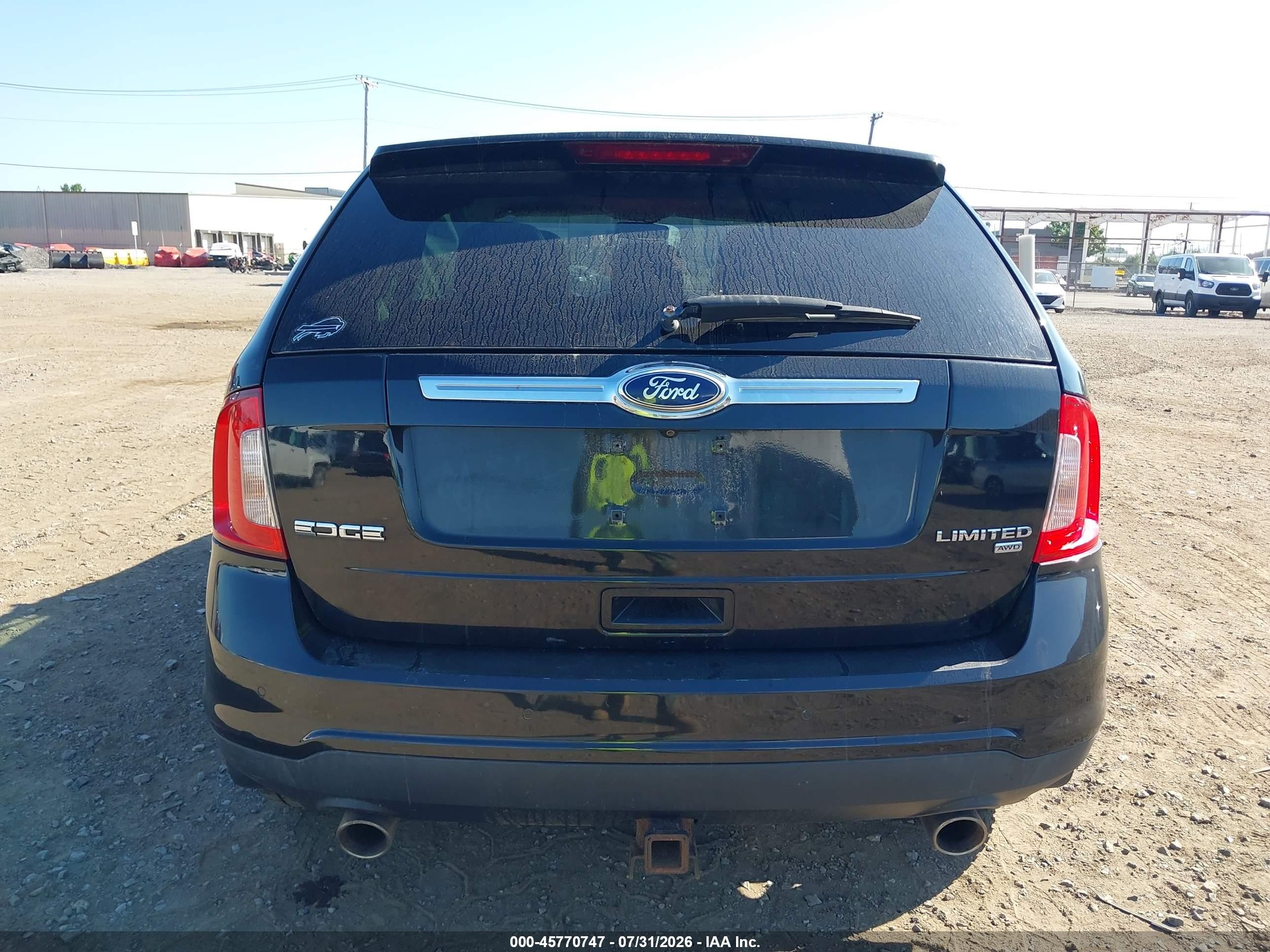 2011 Ford Edge Limited Black vin: 2FMDK4KC1BBA66192