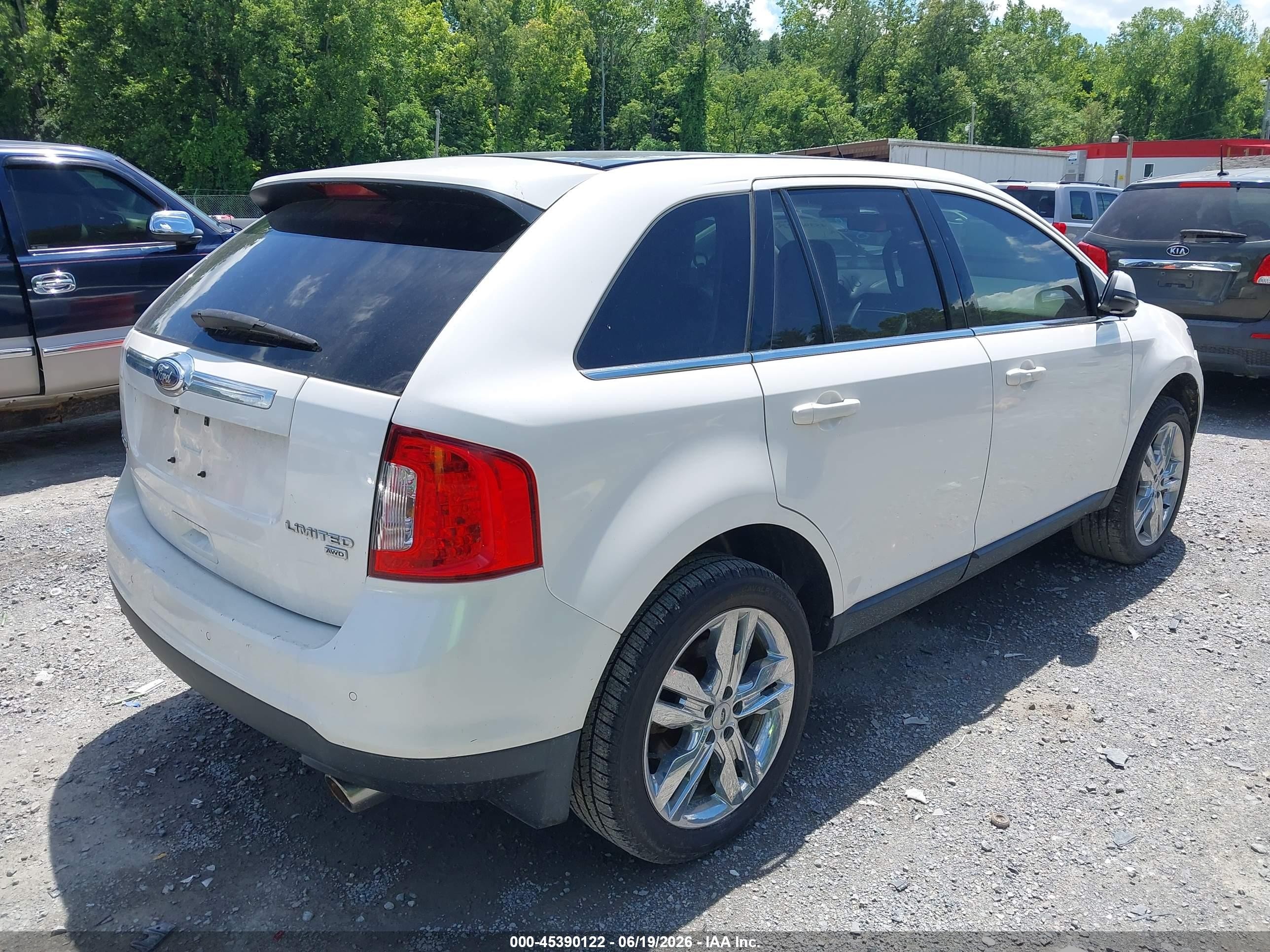 2012 Ford Edge Limited White vin: 2FMDK4KC1CBA11341