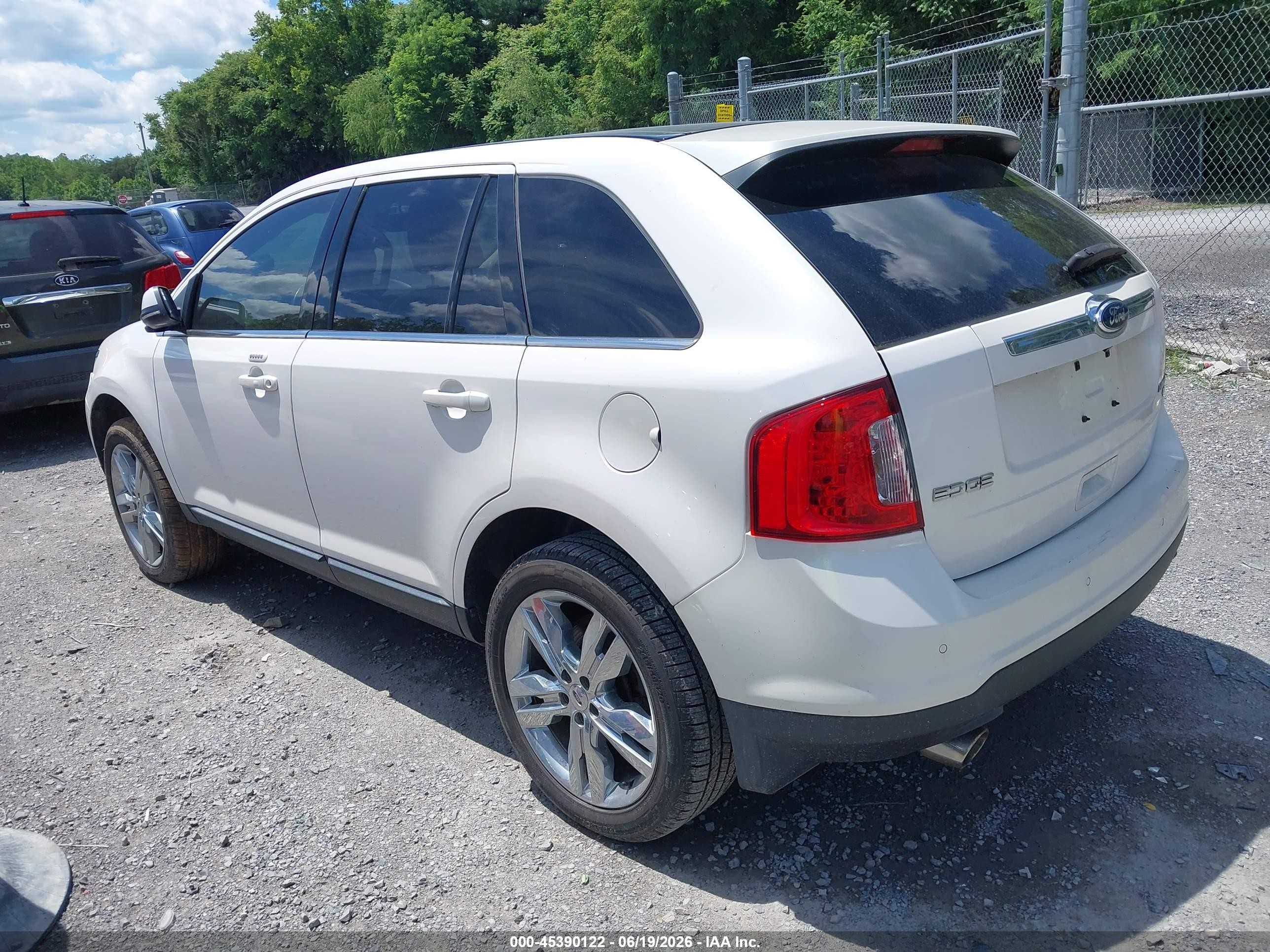 2012 Ford Edge Limited White vin: 2FMDK4KC1CBA11341