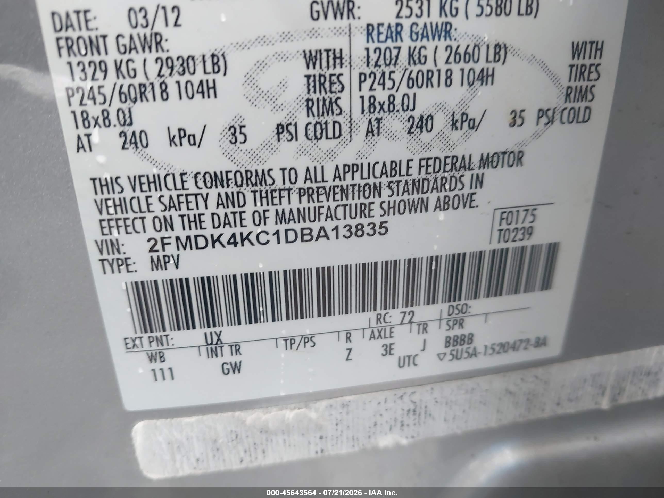 2013 Ford Edge Limited Silver vin: 2FMDK4KC1DBA13835