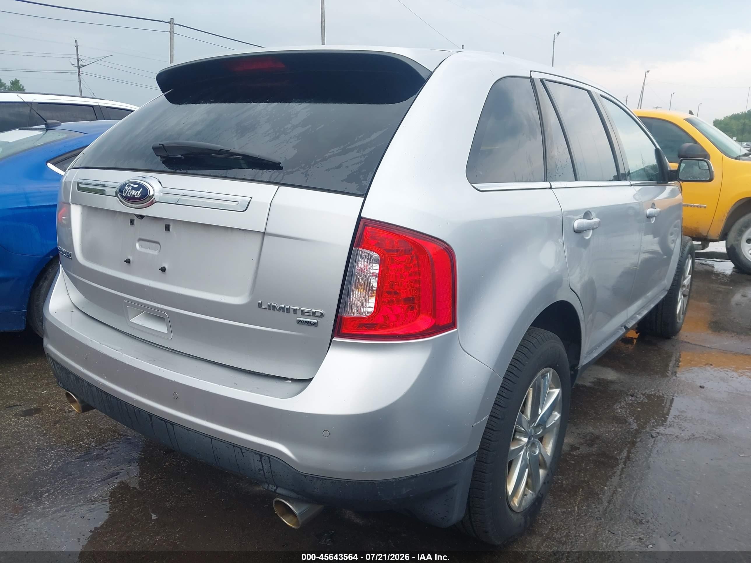 2013 Ford Edge Limited Silver vin: 2FMDK4KC1DBA13835