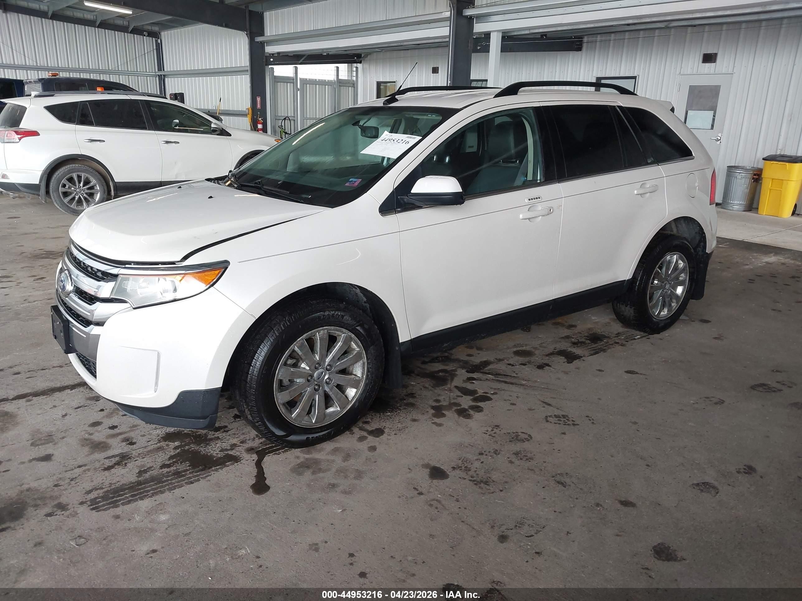 2013 Ford Edge Limited White vin: 2FMDK4KC1DBB66490