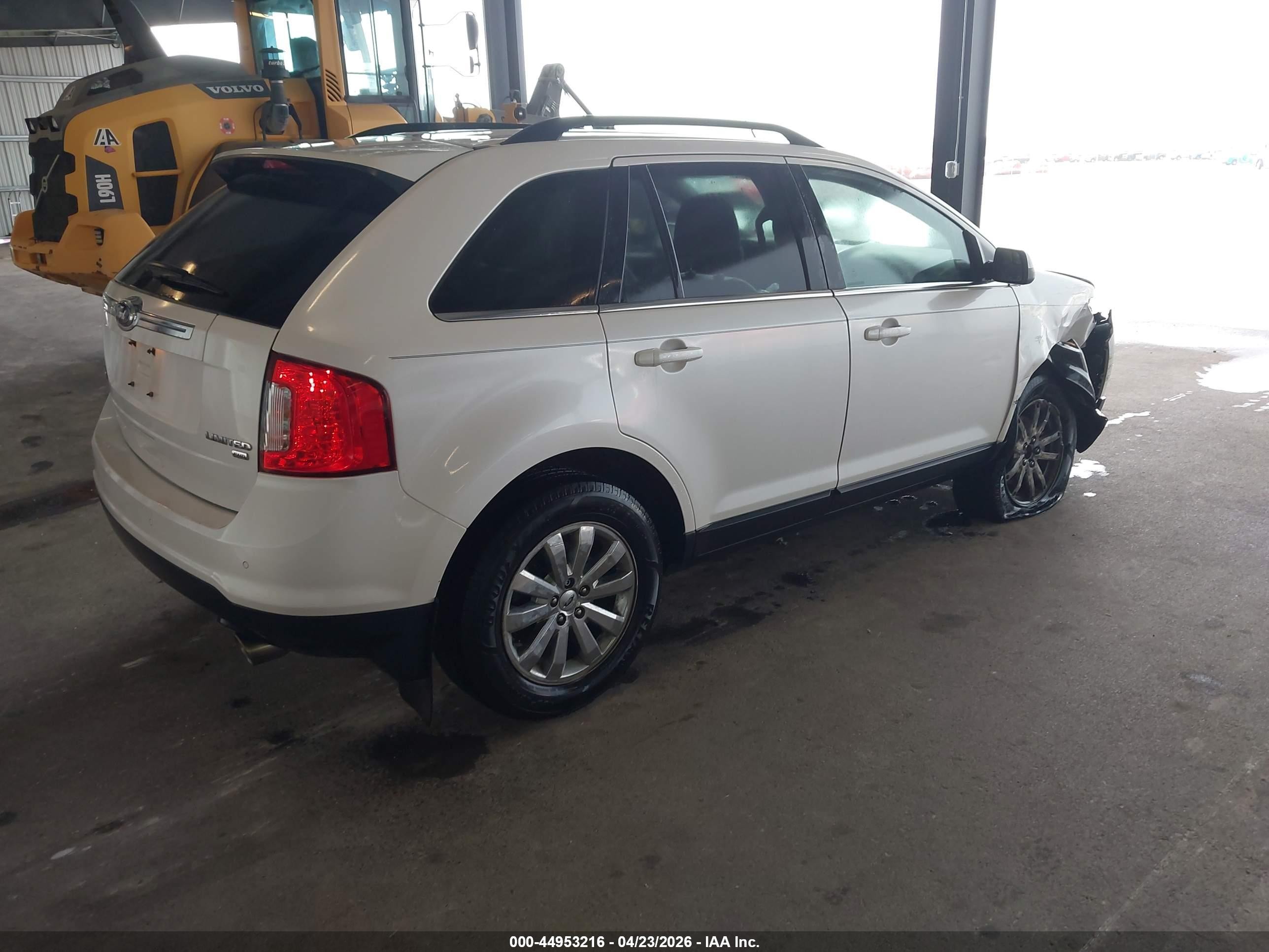 2013 Ford Edge Limited White vin: 2FMDK4KC1DBB66490