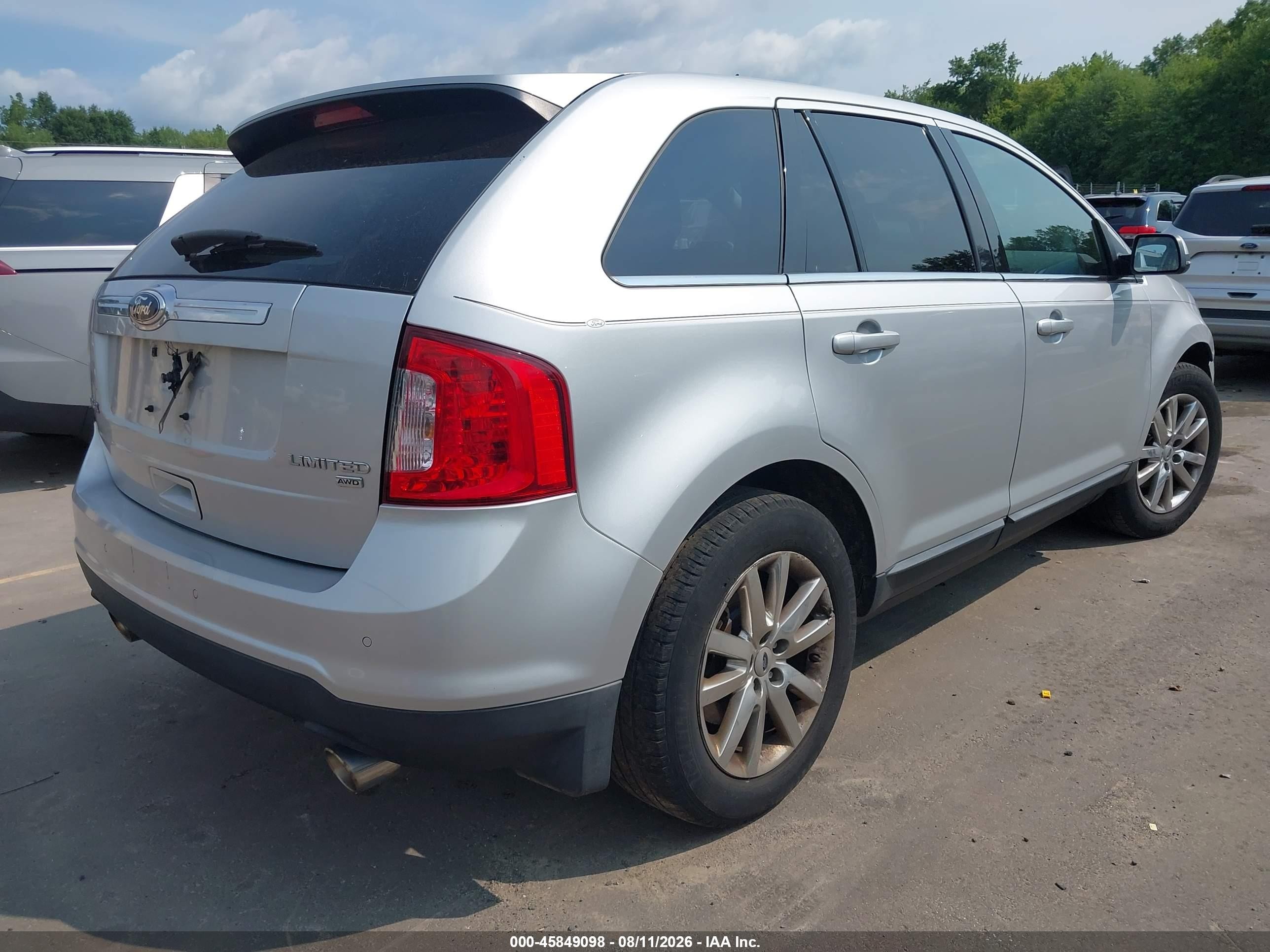 2014 Ford Edge Limited Silver vin: 2FMDK4KC1EBA13447
