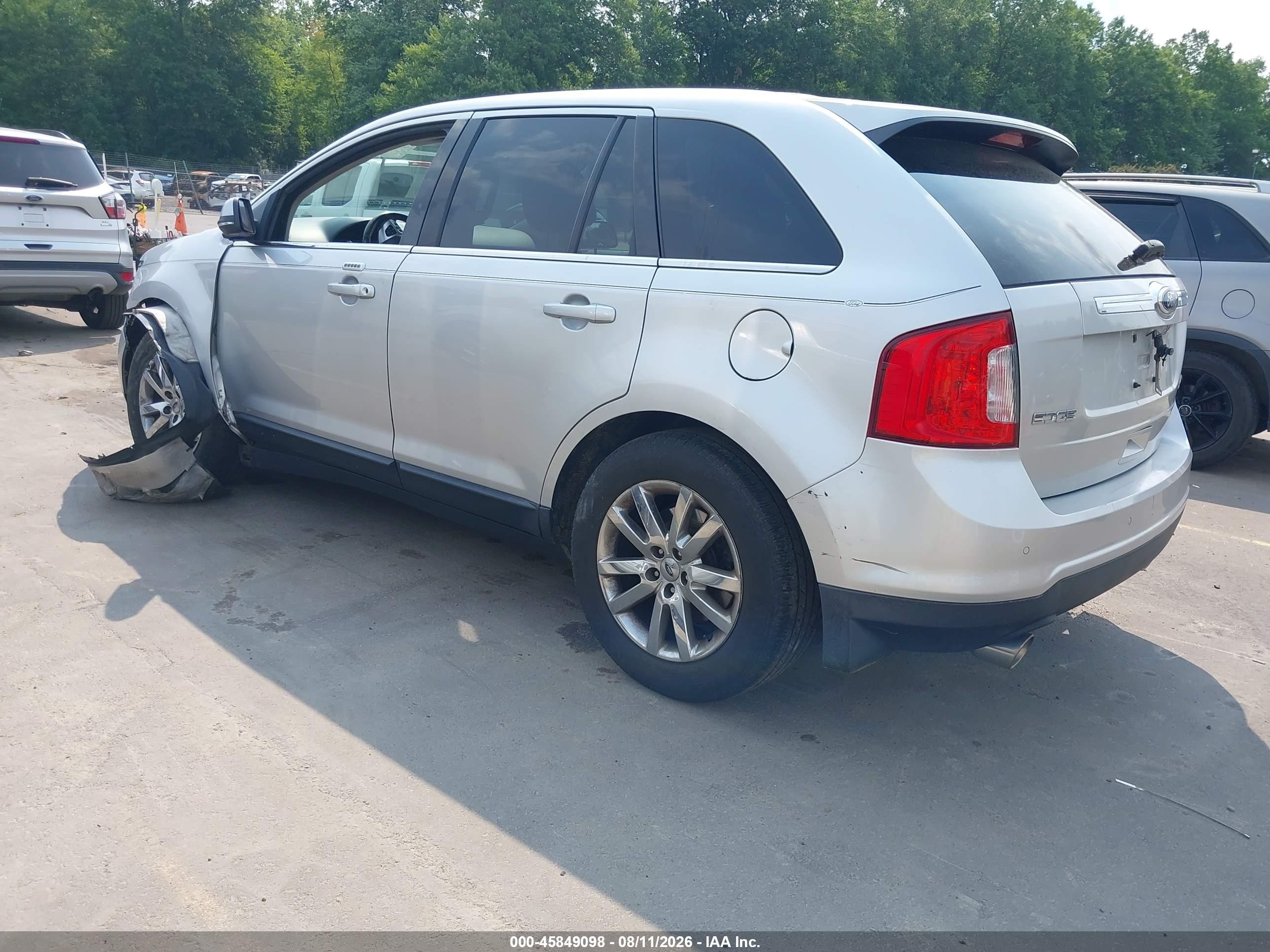 2014 Ford Edge Limited Silver vin: 2FMDK4KC1EBA13447