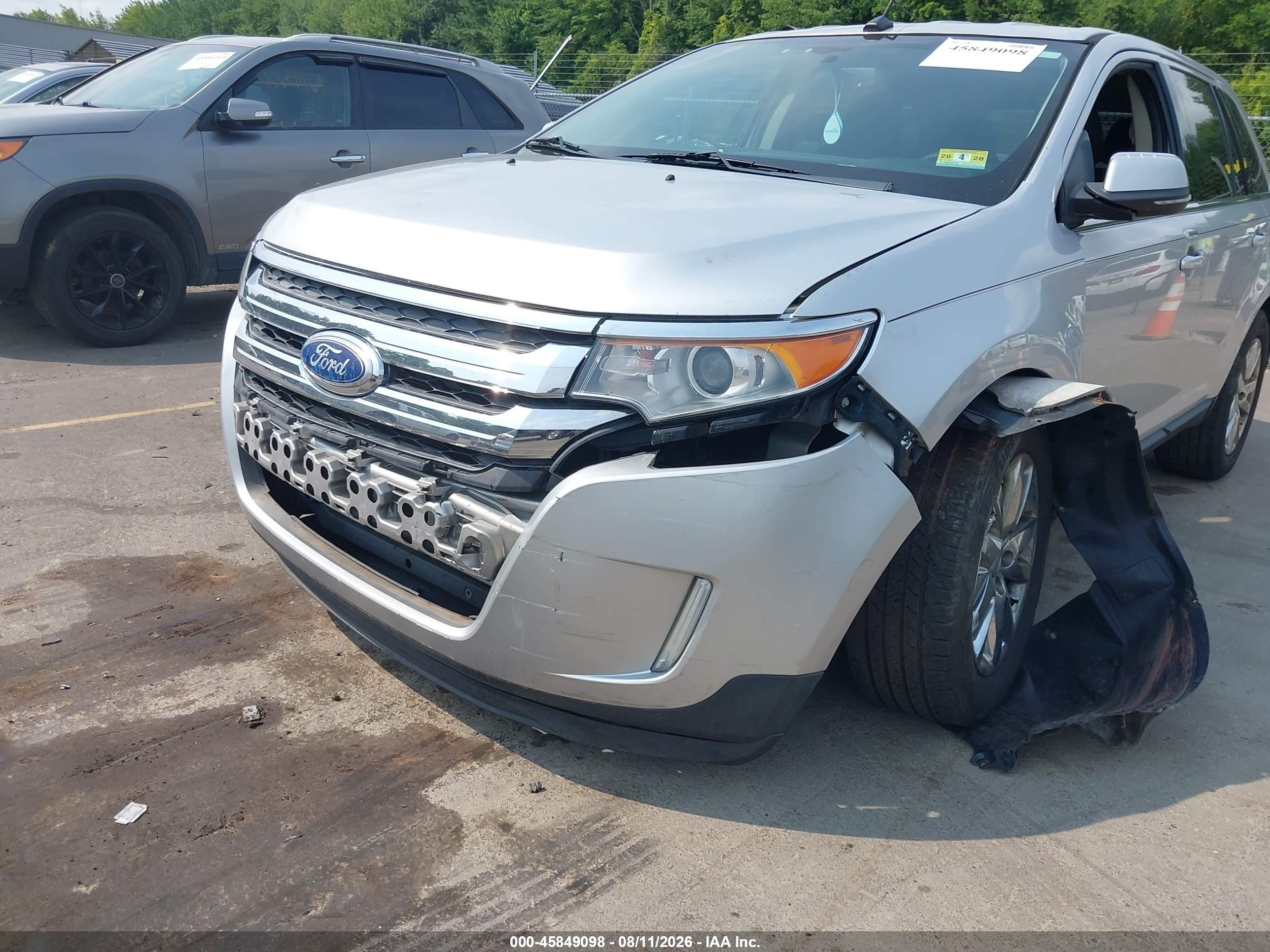 2014 Ford Edge Limited Silver vin: 2FMDK4KC1EBA13447