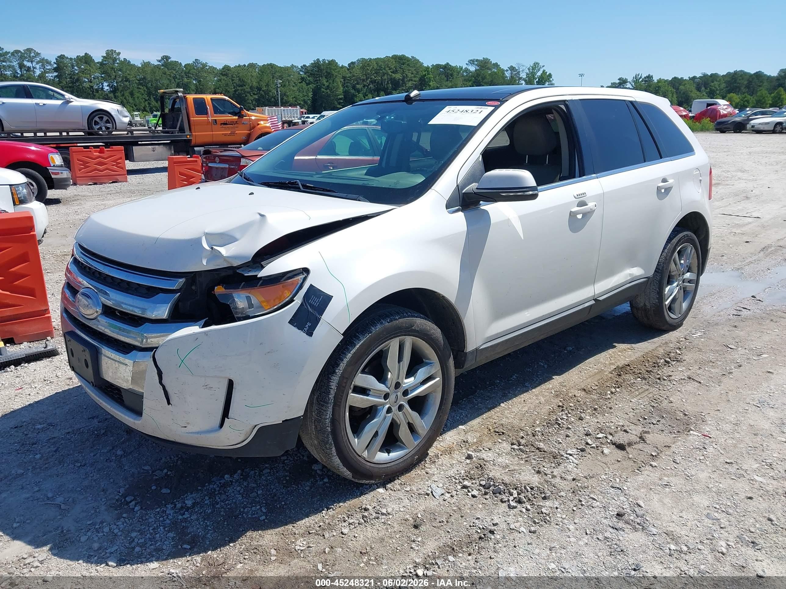 2014 Ford Edge Limited Белый vin: 2FMDK4KC1EBA28787