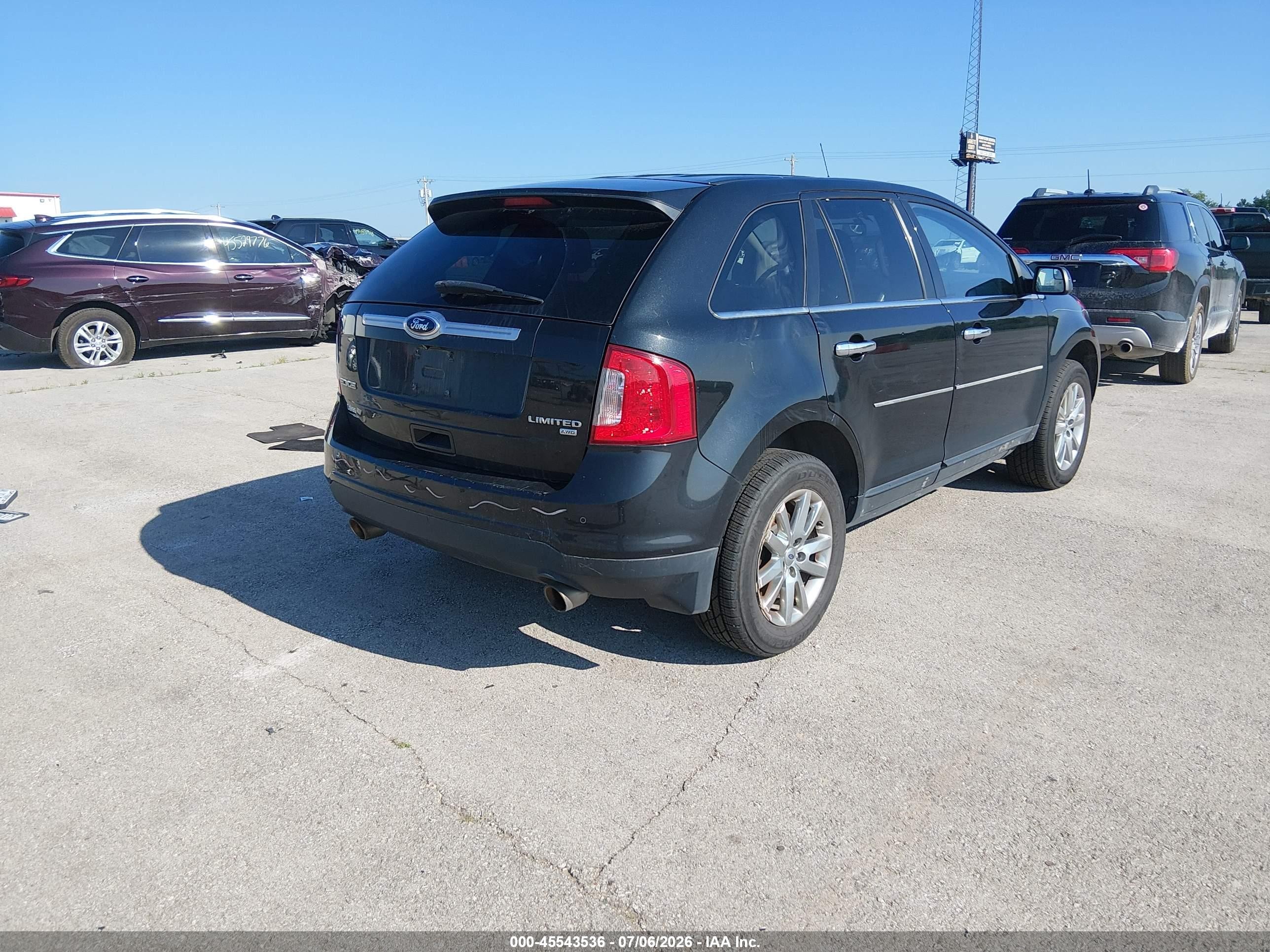 2014 Ford Edge Limited Черный vin: 2FMDK4KC1EBA75236