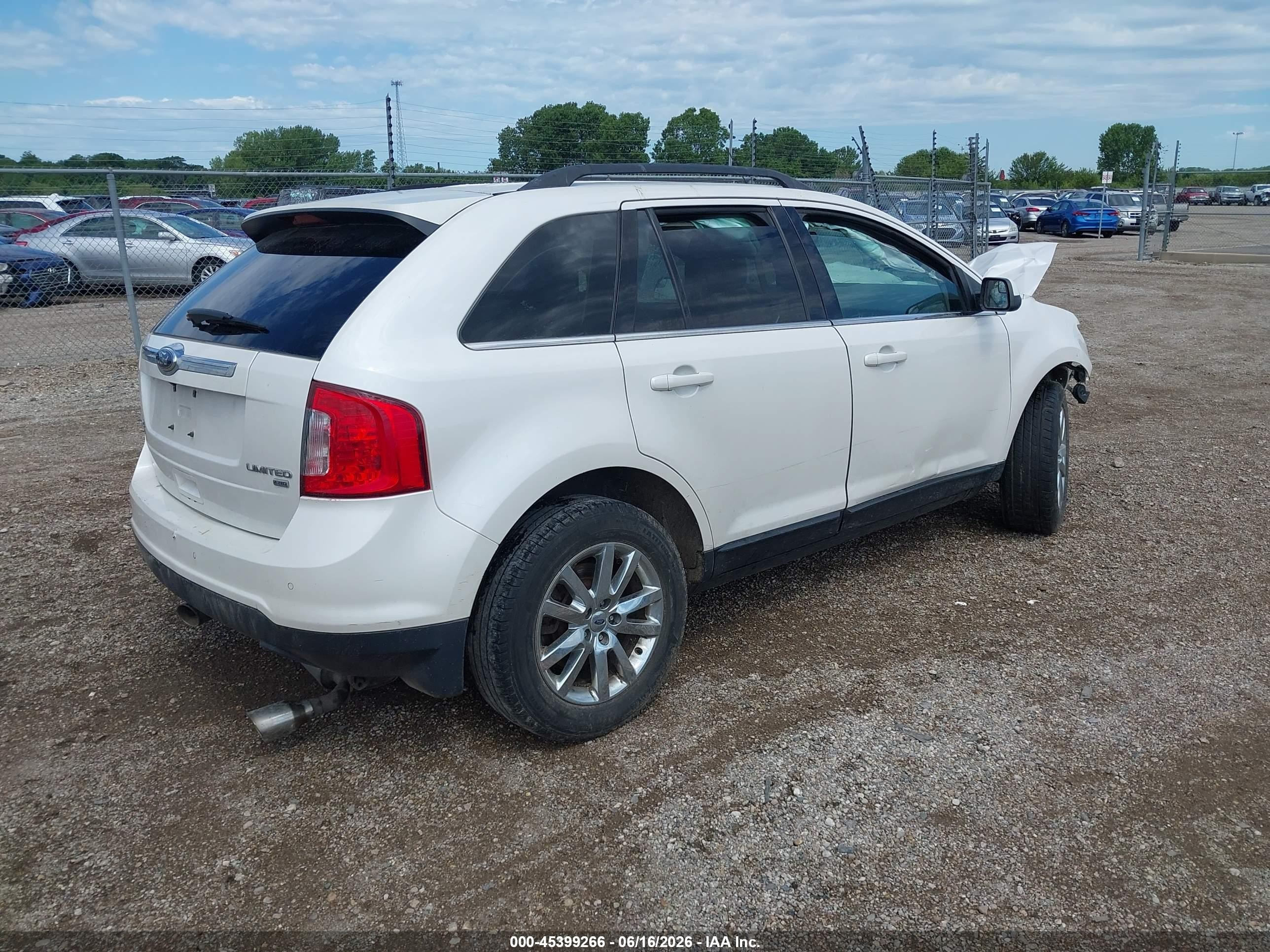 2014 Ford Edge Limited Белый vin: 2FMDK4KC1EBA84521
