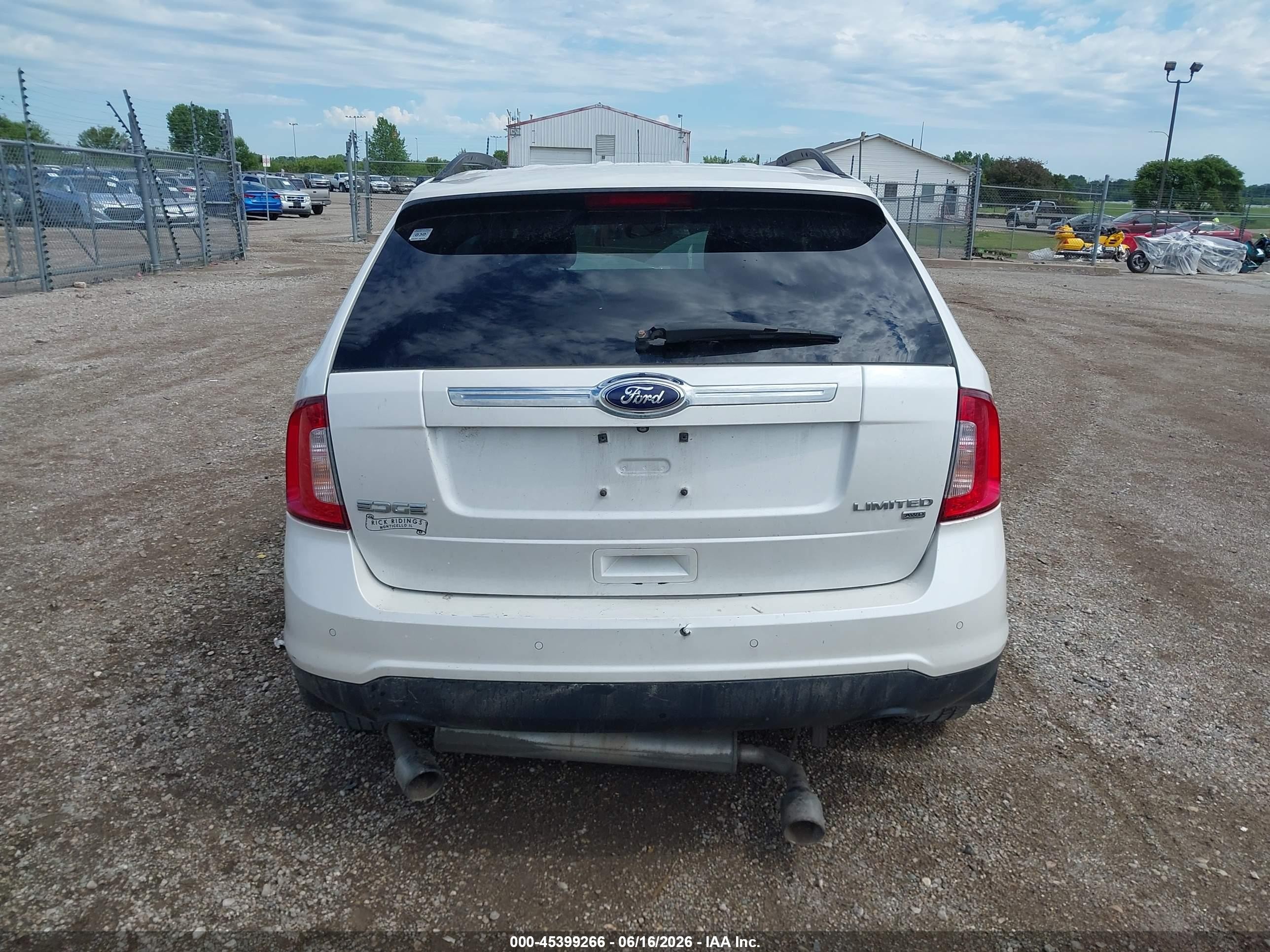 2014 Ford Edge Limited Белый vin: 2FMDK4KC1EBA84521