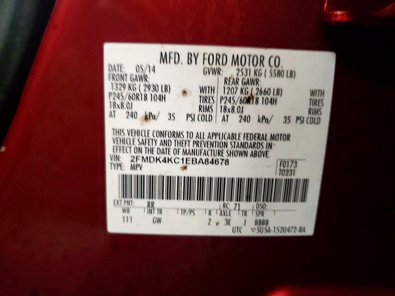 2014 Ford Edge Limited Brown vin: 2FMDK4KC1EBA84678