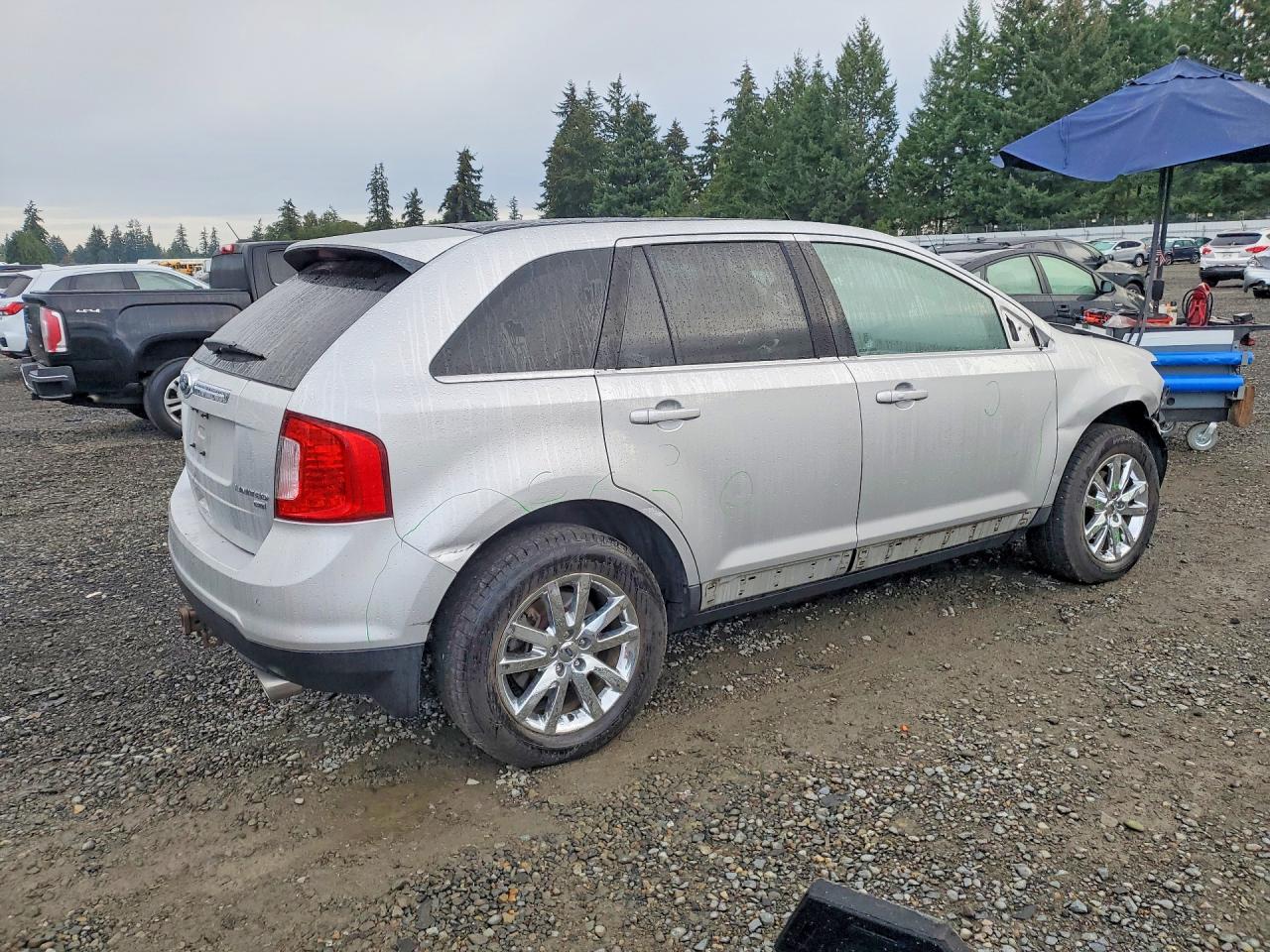 2014 Ford Edge Limited Silver vin: 2FMDK4KC1EBB47584