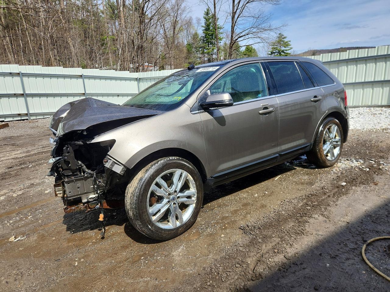 2014 Ford Edge Limited Серый vin: 2FMDK4KC1EBB71397