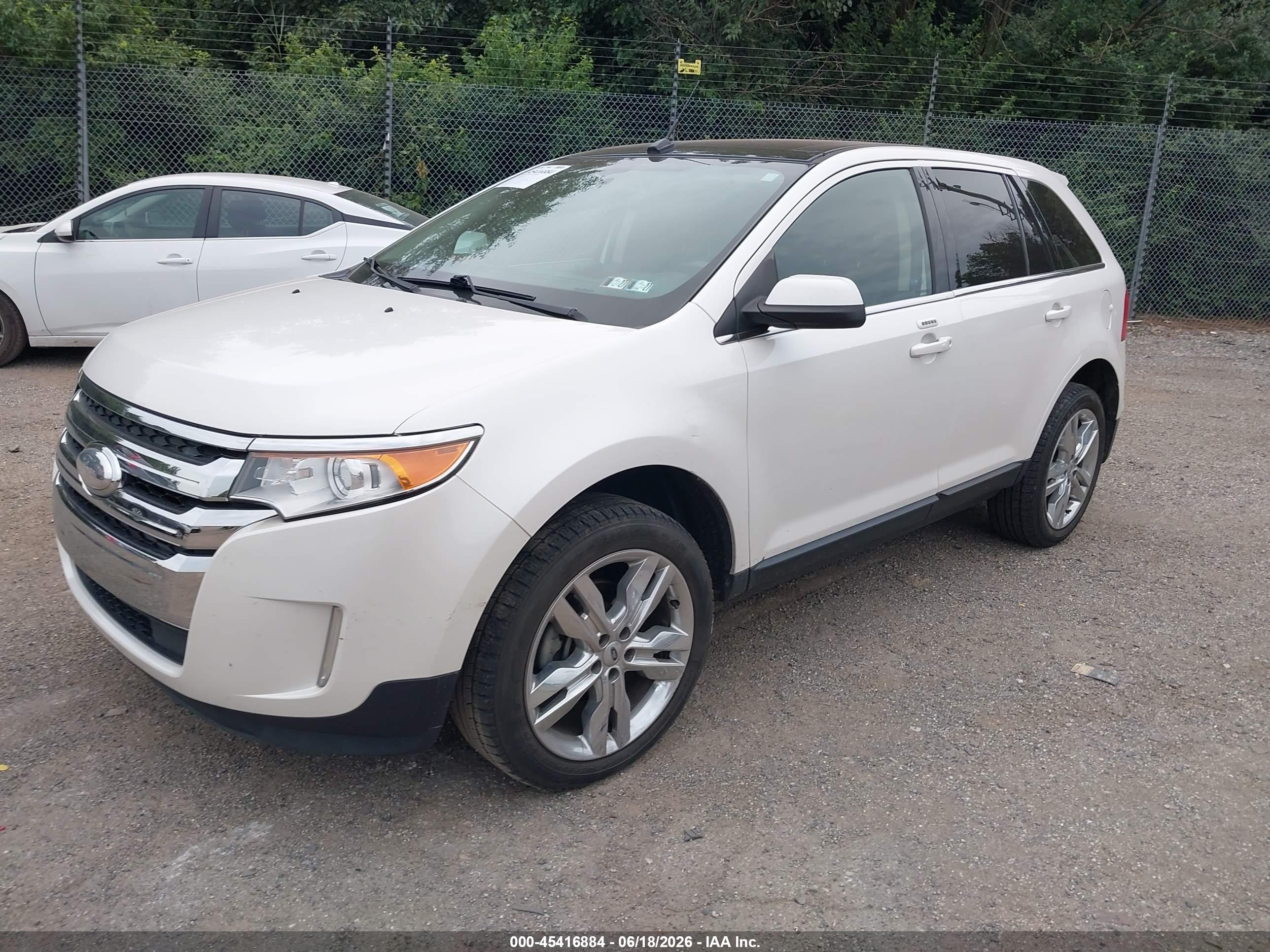 2011 Ford Edge Limited White vin: 2FMDK4KC2BBB12984