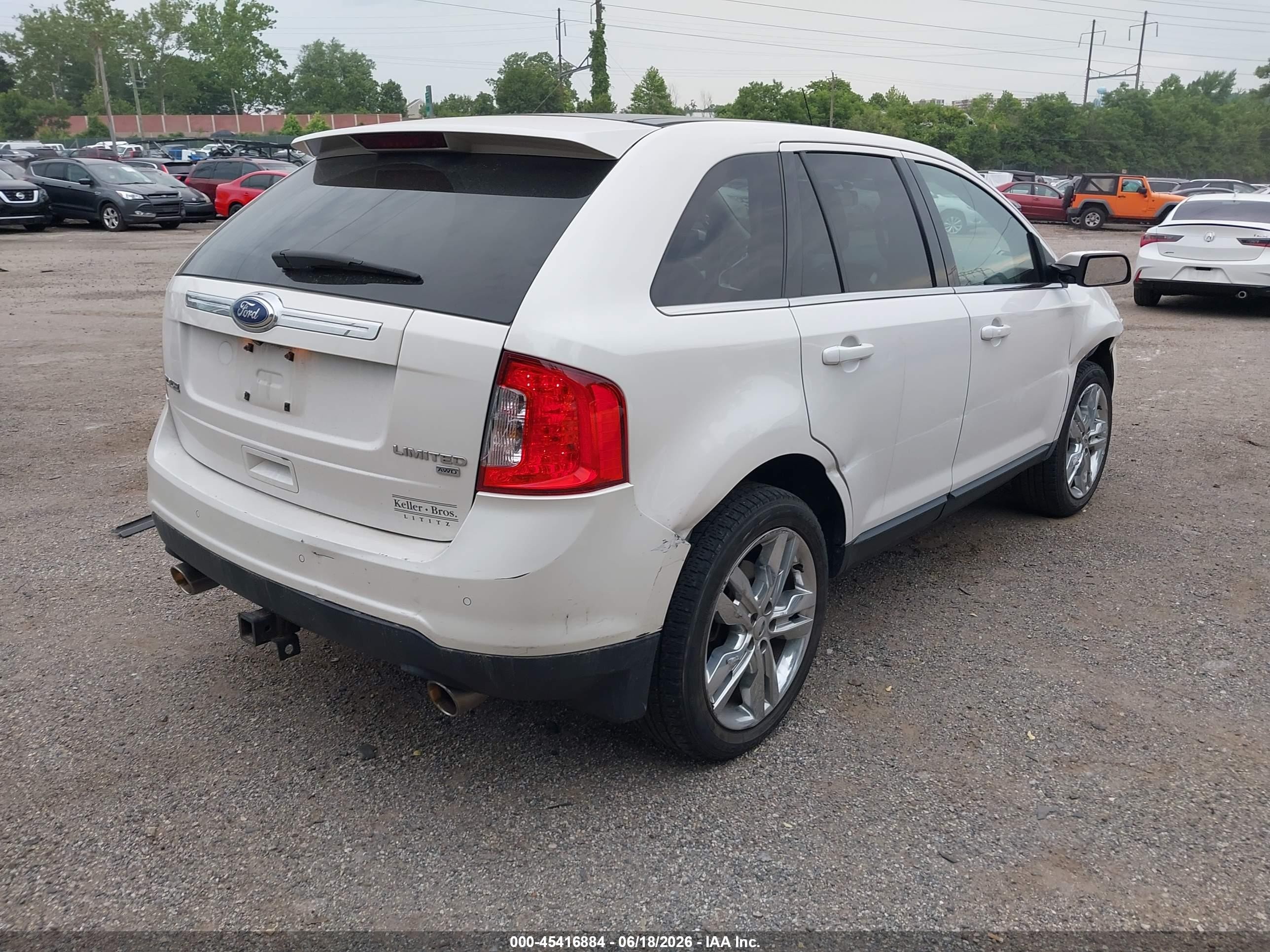 2011 Ford Edge Limited White vin: 2FMDK4KC2BBB12984
