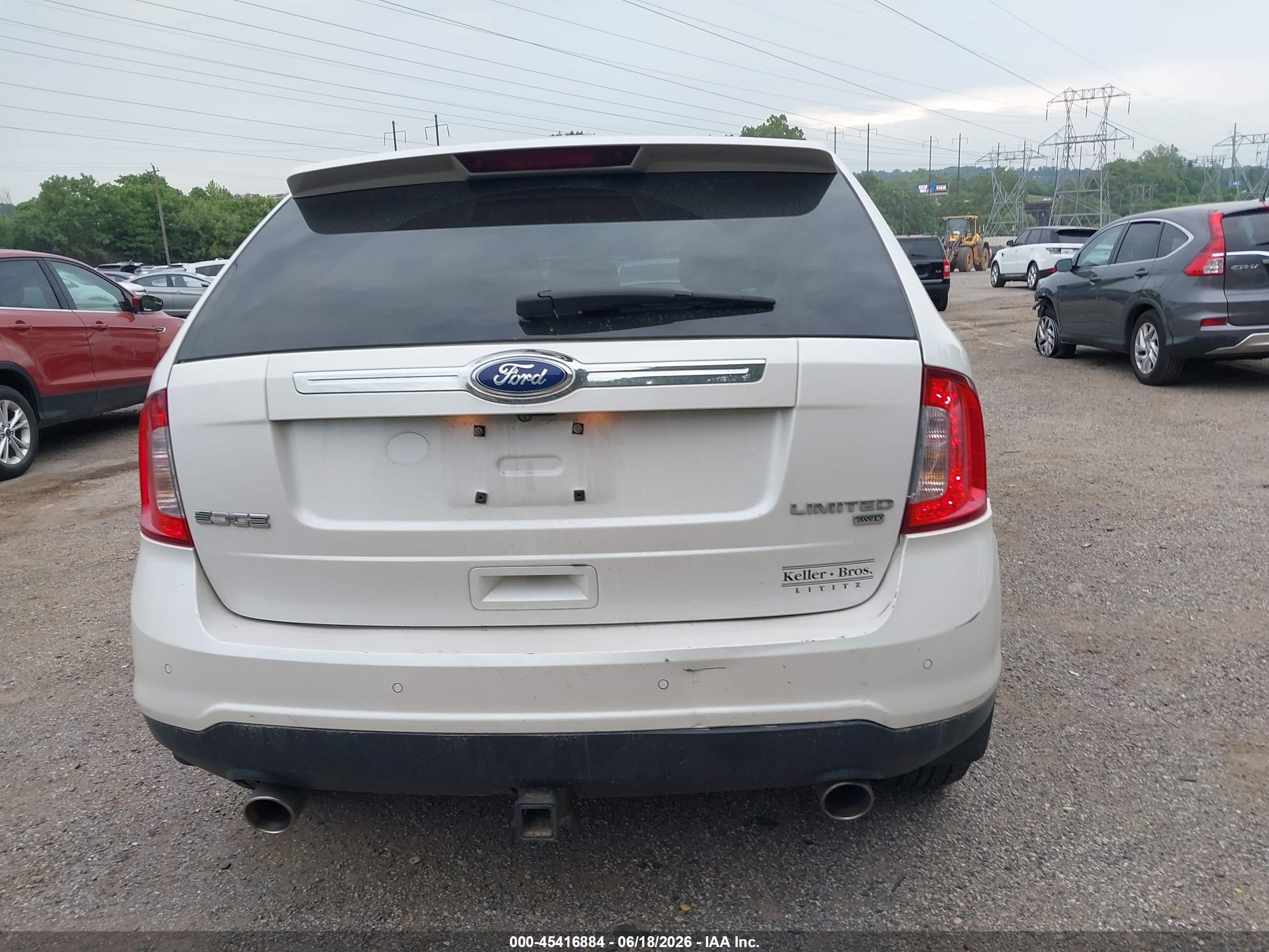 2011 Ford Edge Limited White vin: 2FMDK4KC2BBB12984