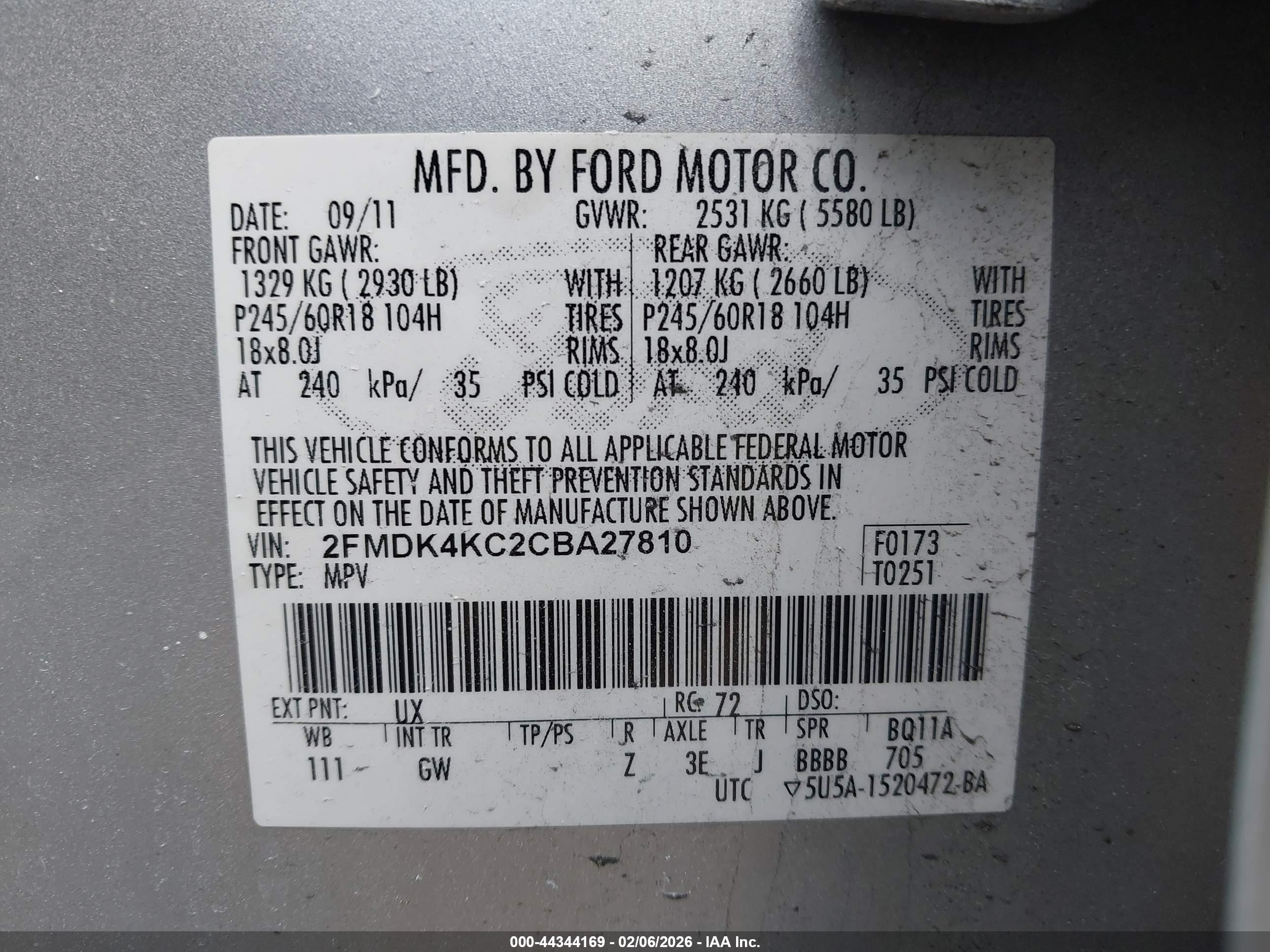 2012 Ford Edge Limited Silver vin: 2FMDK4KC2CBA27810