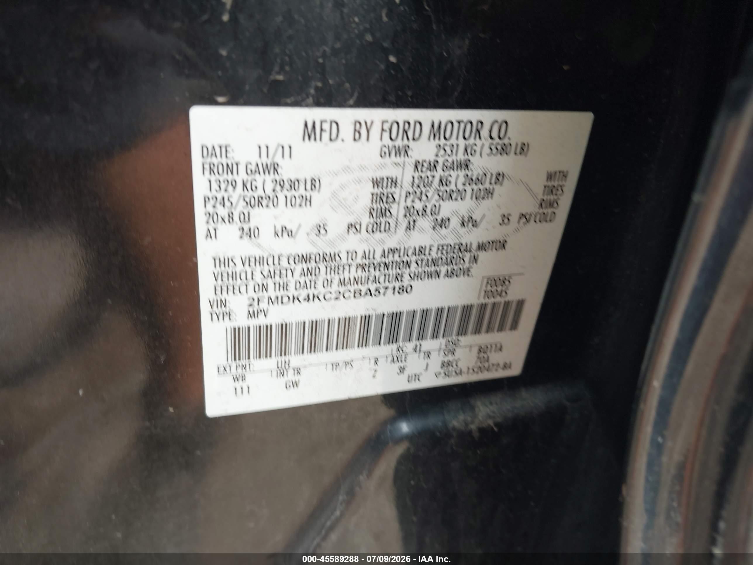 2012 Ford Edge Limited Black vin: 2FMDK4KC2CBA57180