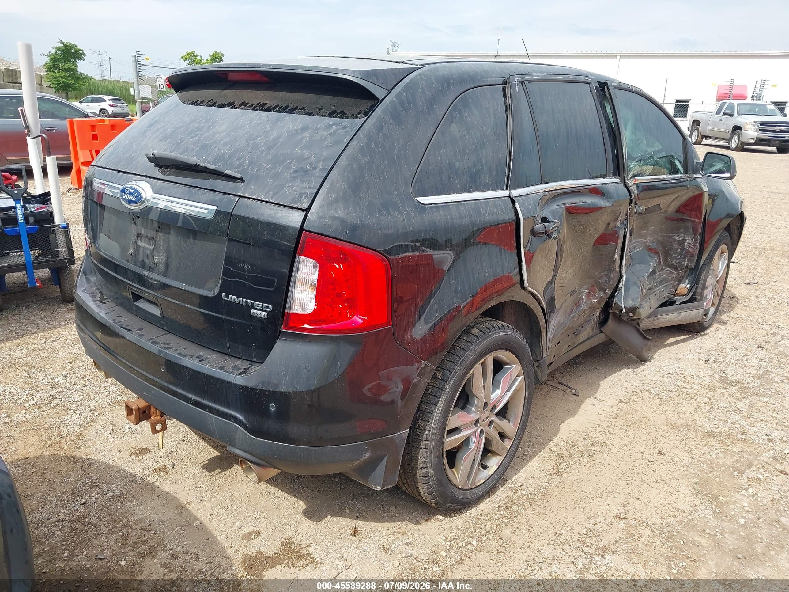 2012 Ford Edge Limited Black vin: 2FMDK4KC2CBA57180