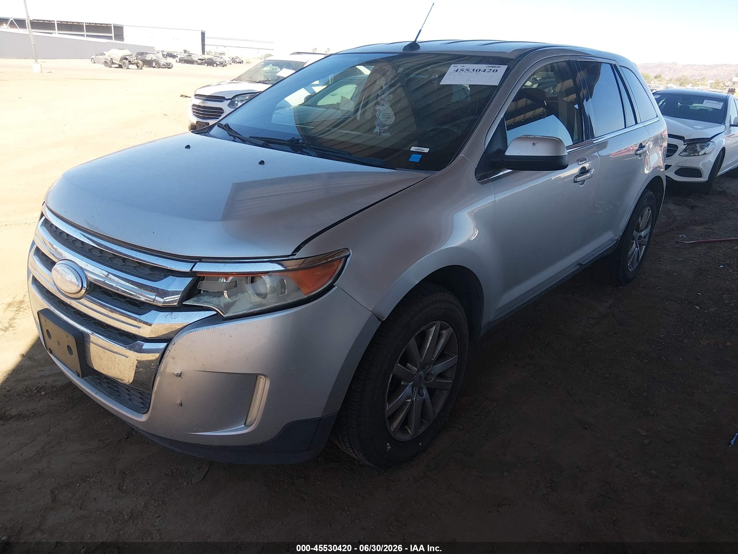 2013 Ford Edge Limited Silver vin: 2FMDK4KC2DBA13732