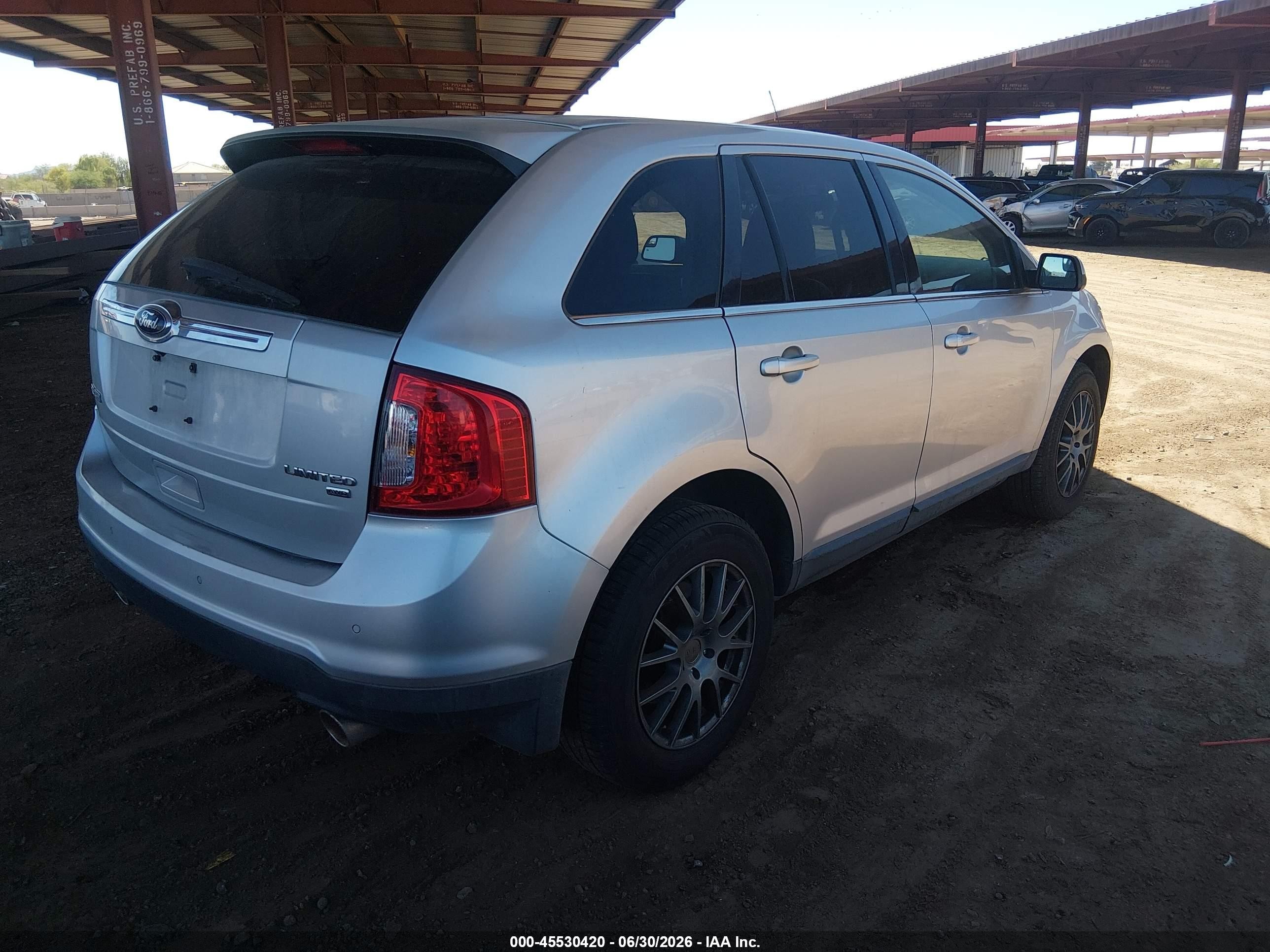 2013 Ford Edge Limited Silver vin: 2FMDK4KC2DBA13732