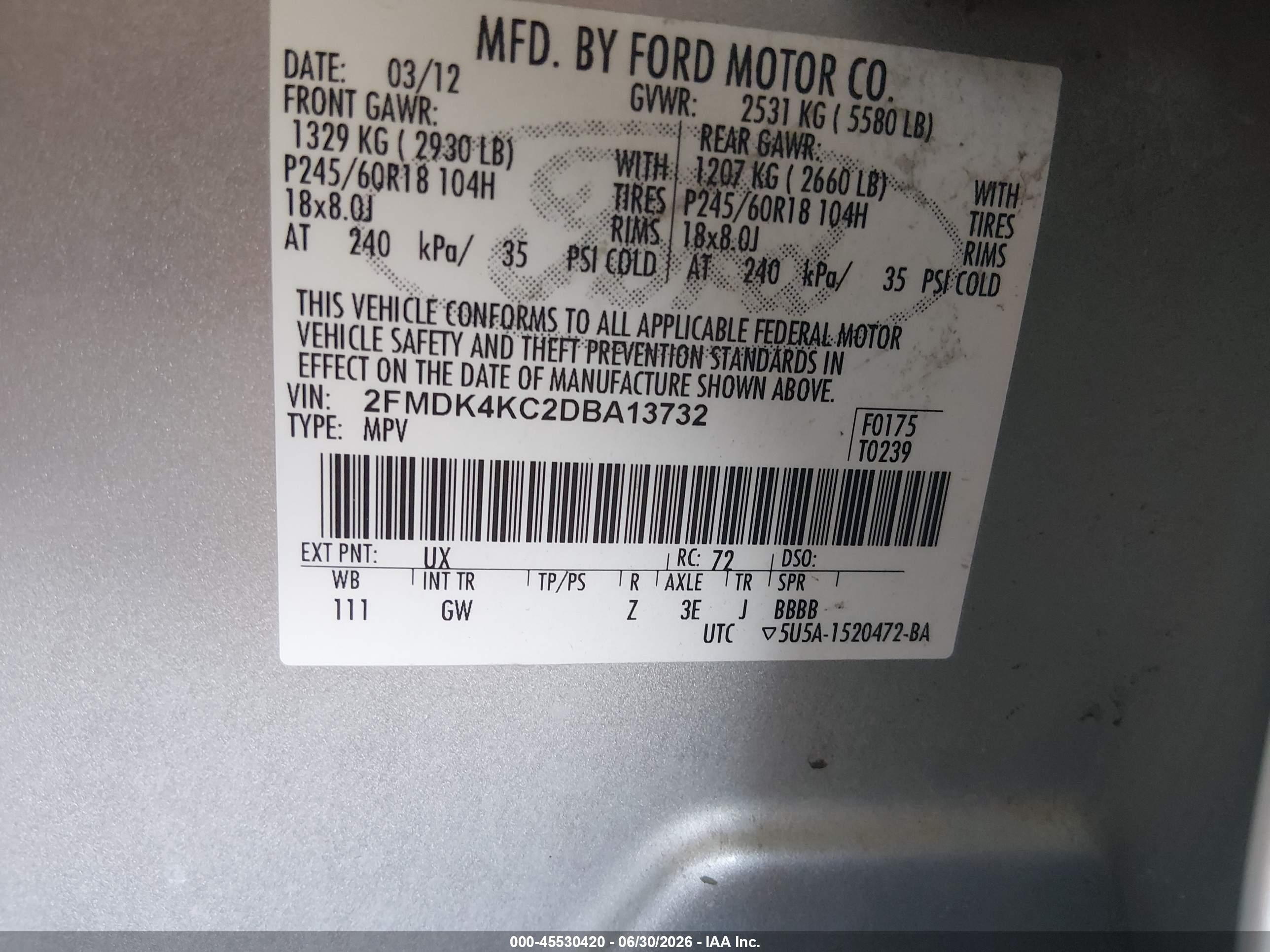2013 Ford Edge Limited Silver vin: 2FMDK4KC2DBA13732