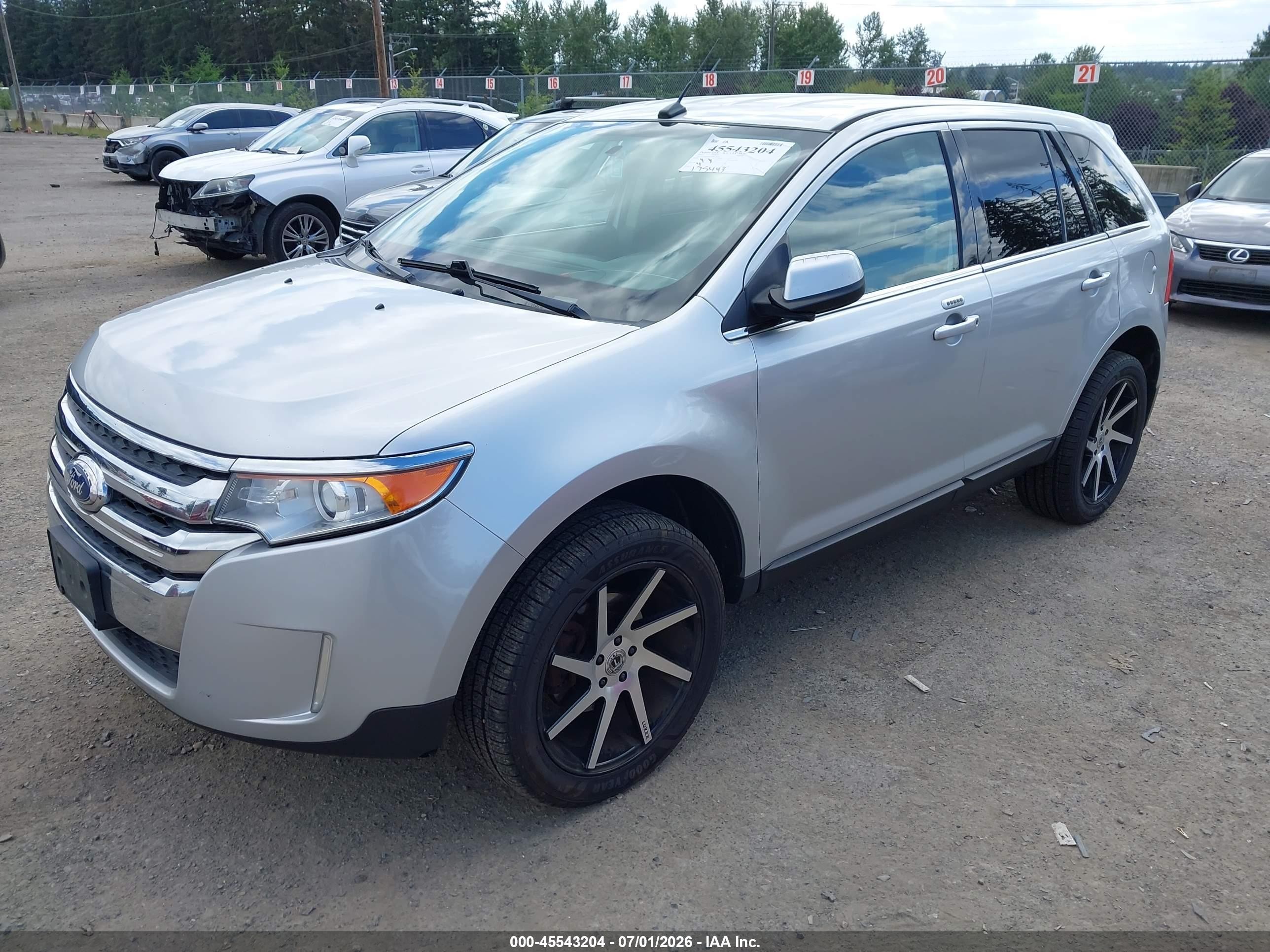 2013 Ford Edge Limited Silver vin: 2FMDK4KC2DBC26454