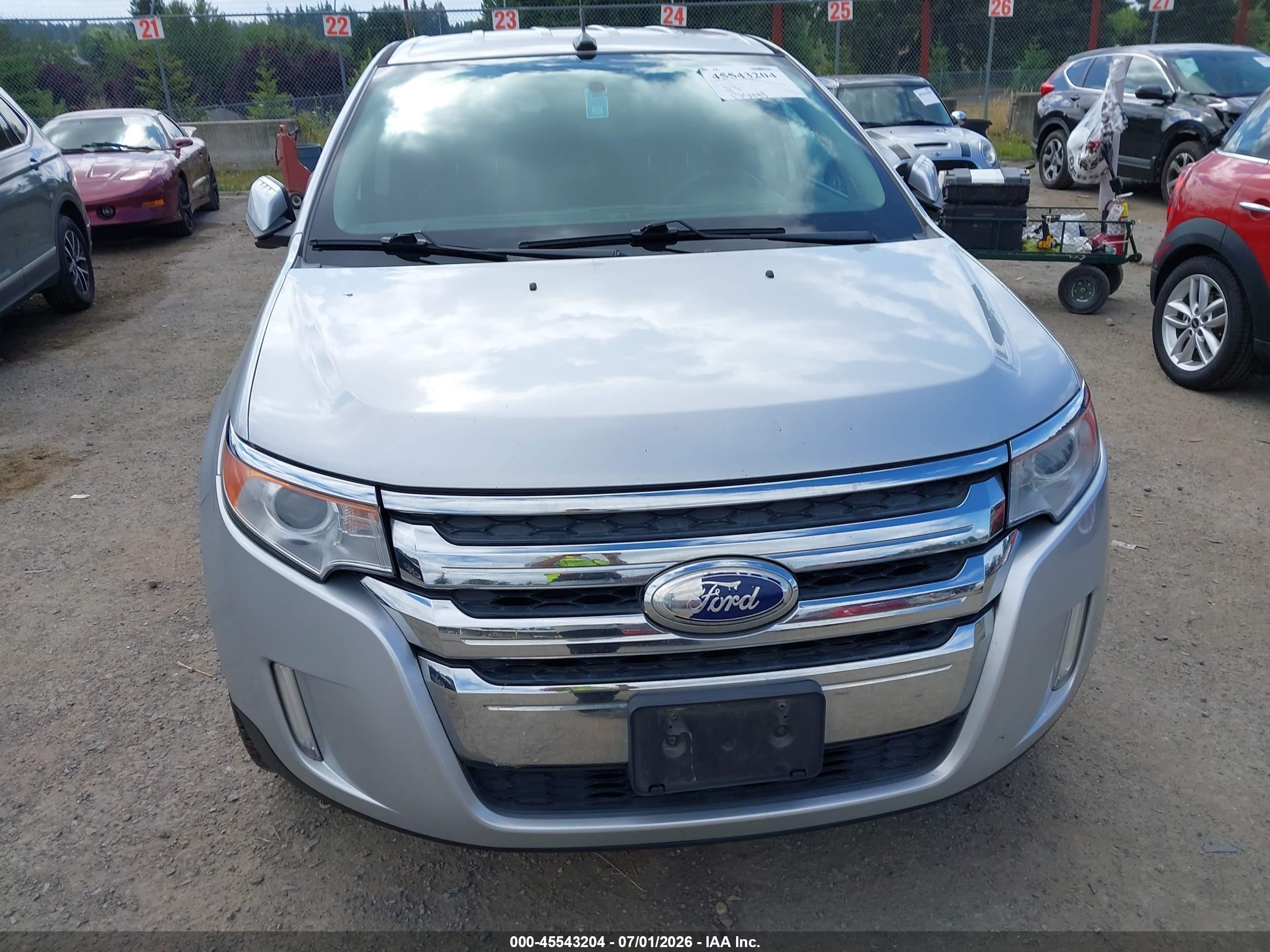 2013 Ford Edge Limited Silver vin: 2FMDK4KC2DBC26454