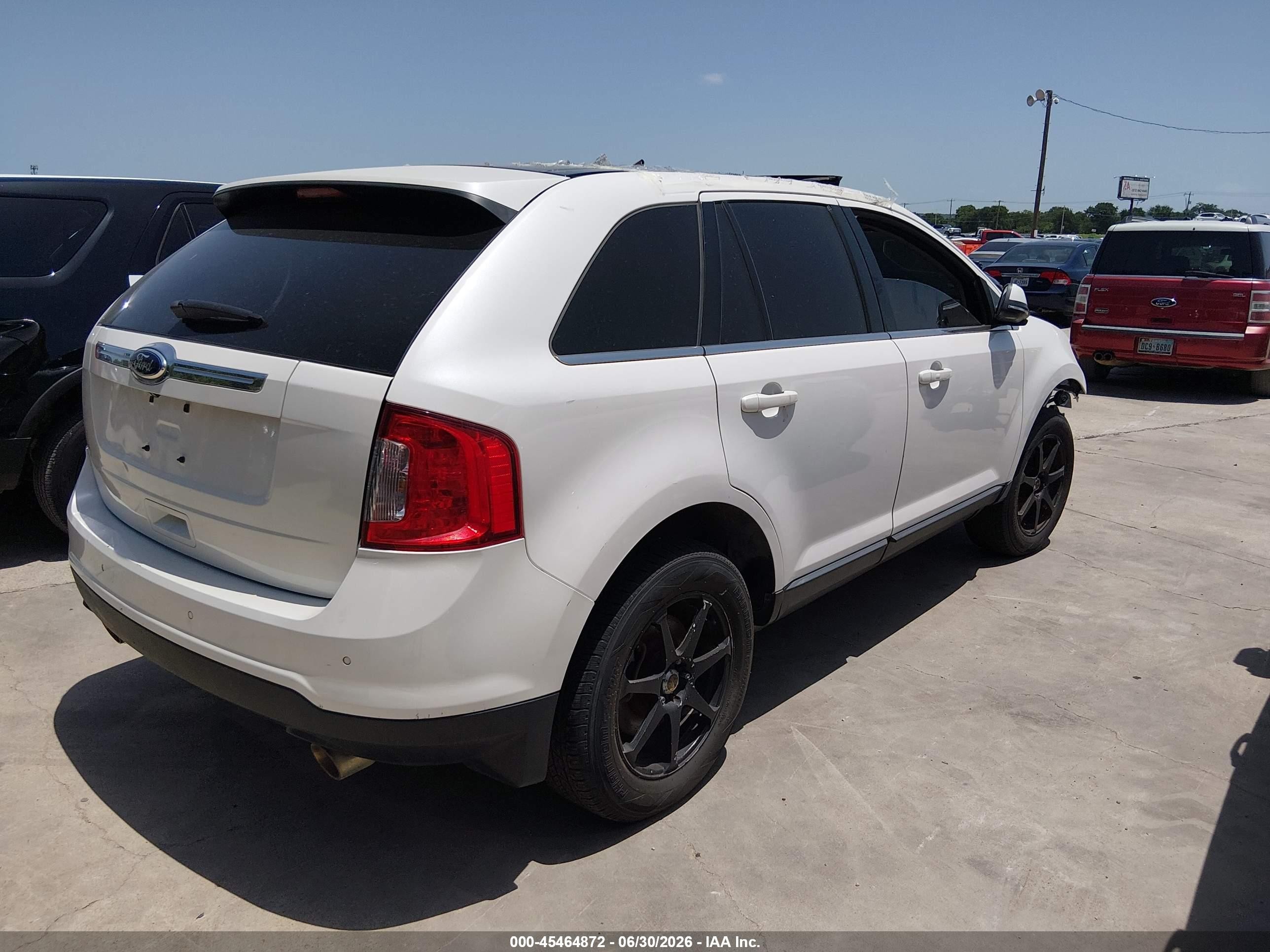 2013 Ford Edge Limited White vin: 2FMDK4KC2DBC87366