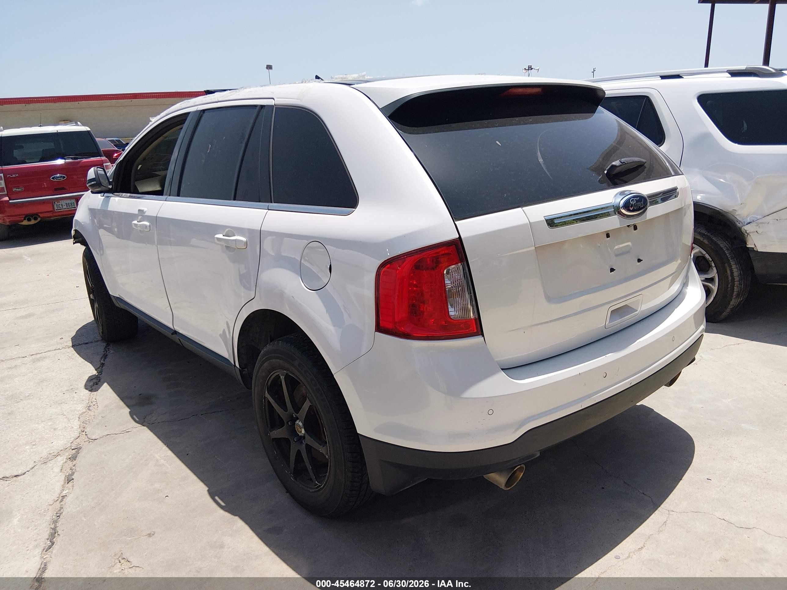 2013 Ford Edge Limited White vin: 2FMDK4KC2DBC87366