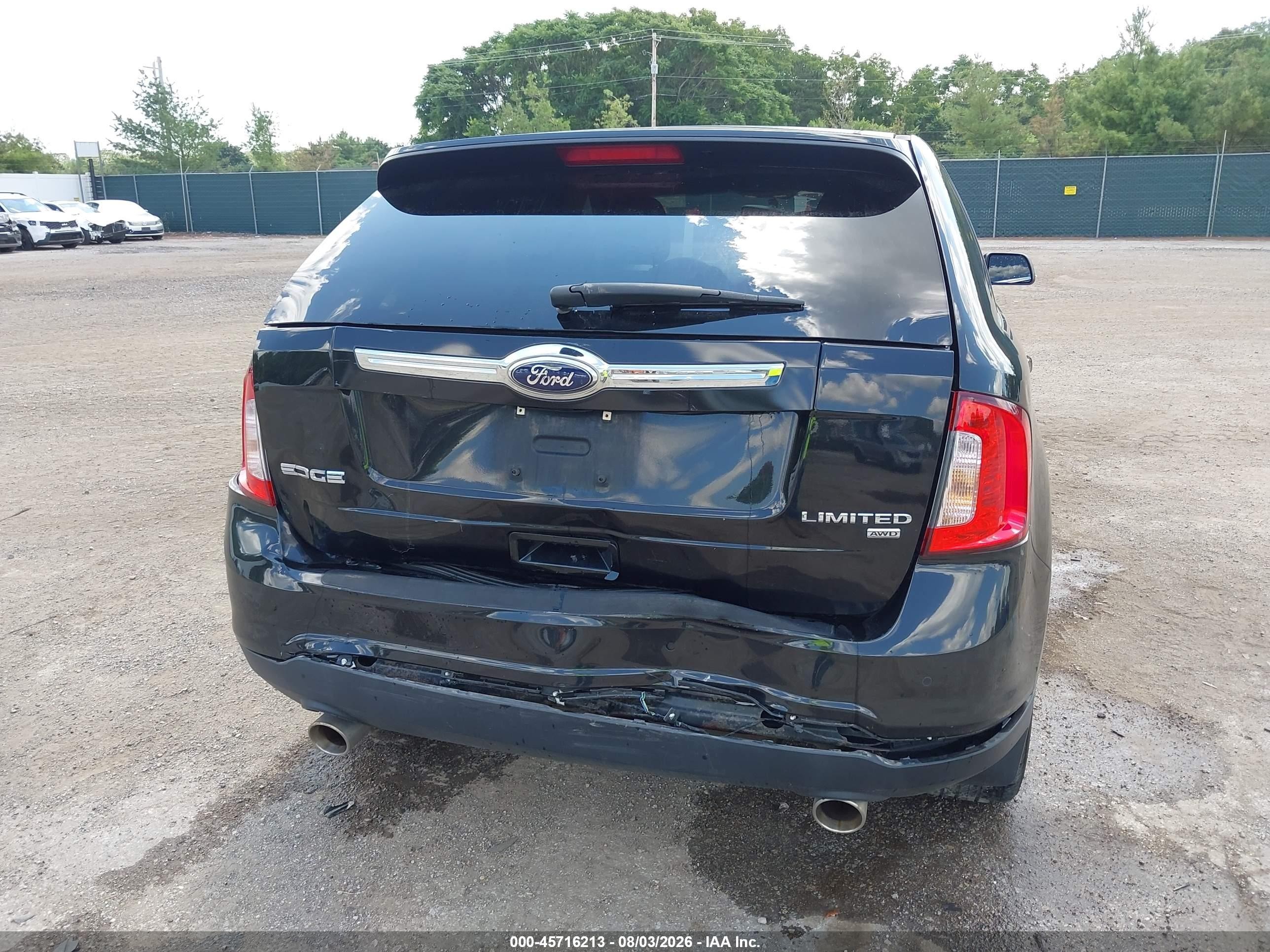 2013 Ford Edge Limited Black vin: 2FMDK4KC2DBE24046