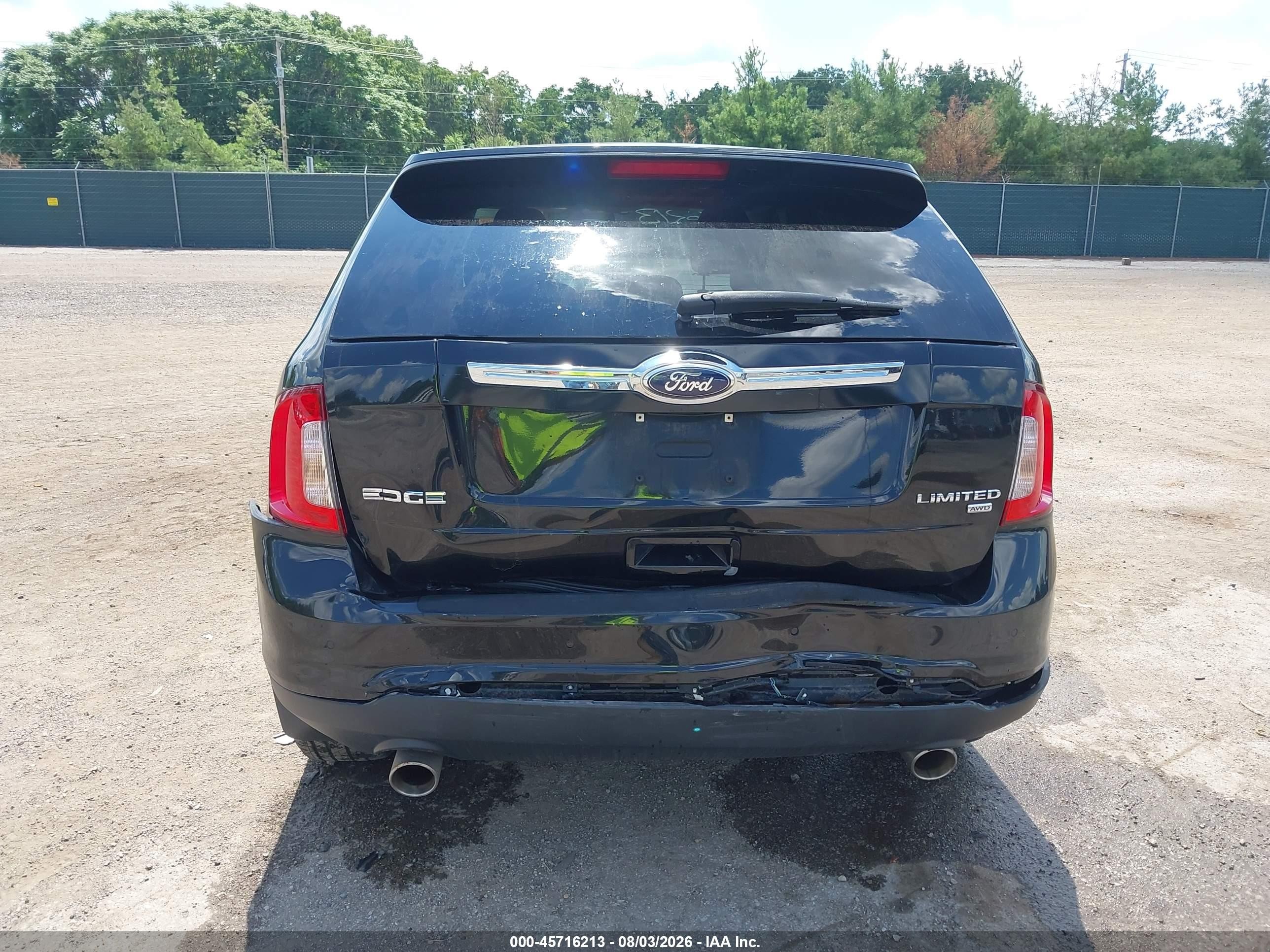 2013 Ford Edge Limited Black vin: 2FMDK4KC2DBE24046