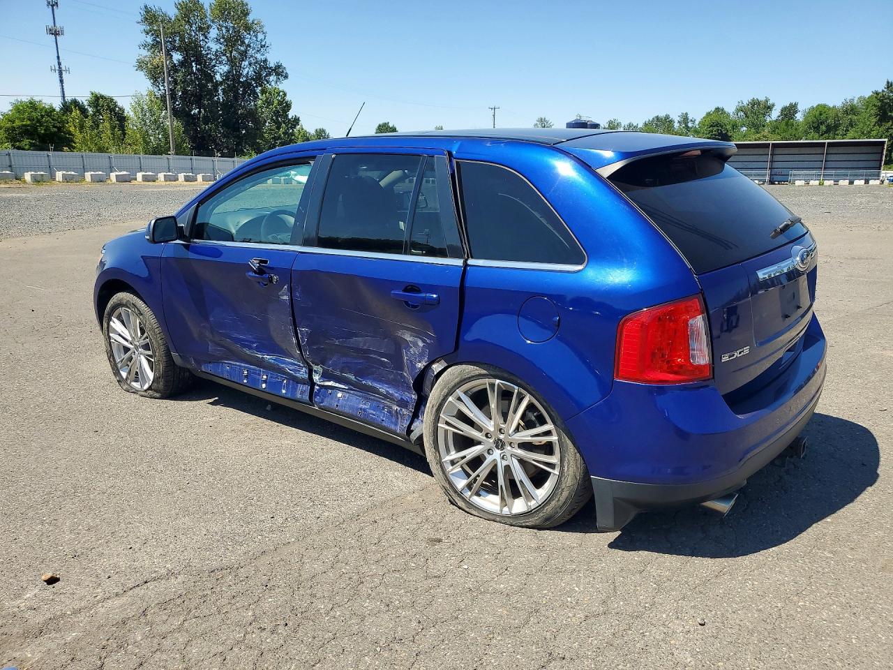 2014 Ford Edge Limited Blue vin: 2FMDK4KC2EBB31295