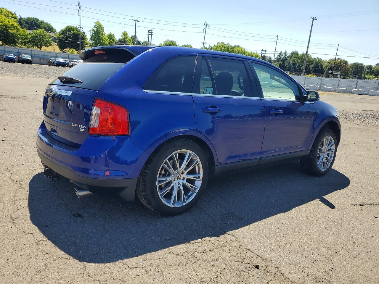 2014 Ford Edge Limited Blue vin: 2FMDK4KC2EBB31295