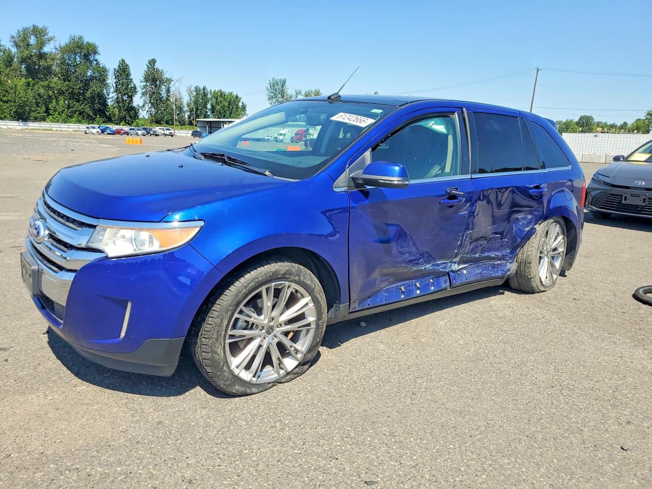2014 Ford Edge Limited Blue vin: 2FMDK4KC2EBB31295