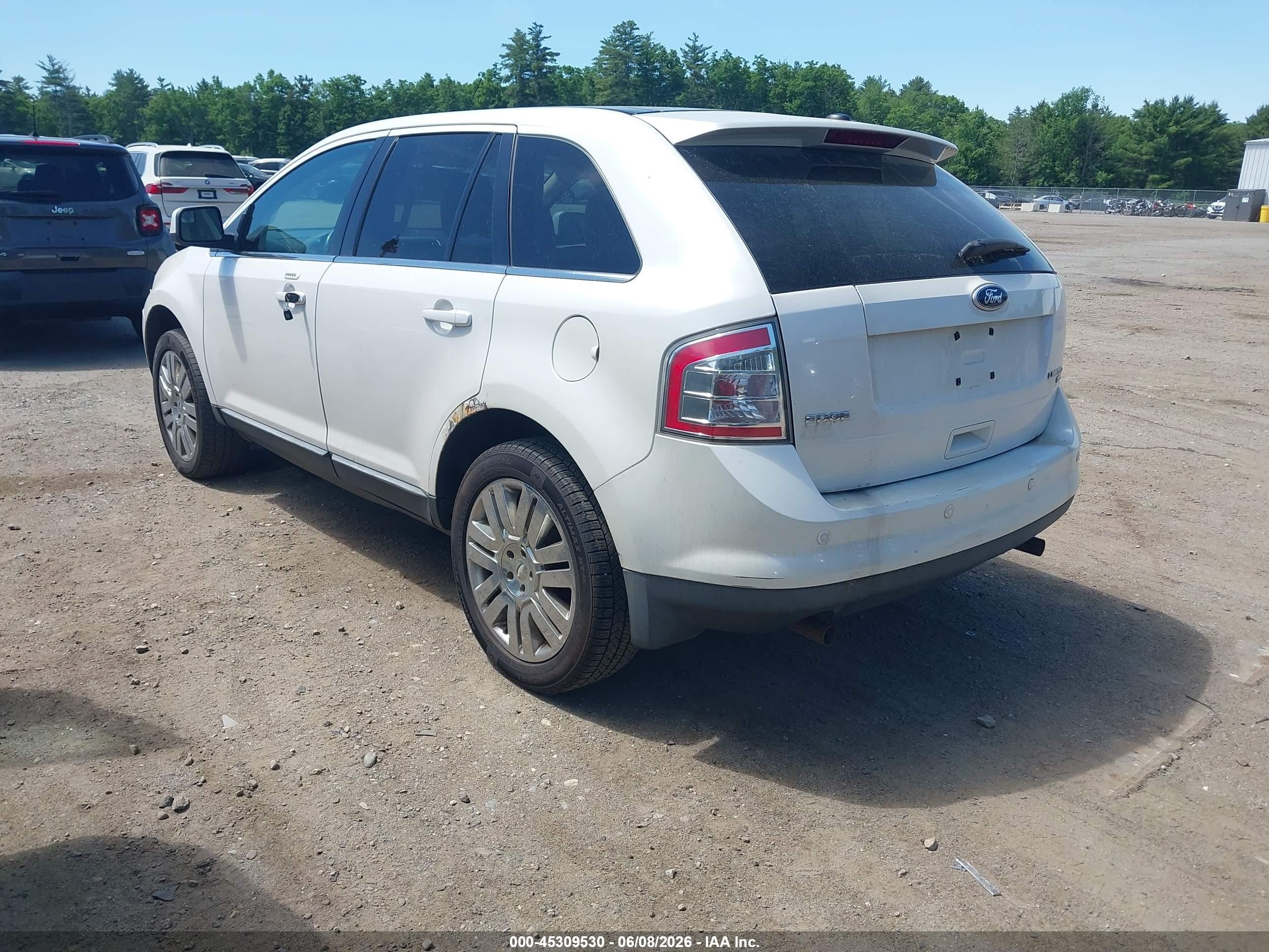 2010 Ford Edge Limited White vin: 2FMDK4KC3ABB17268