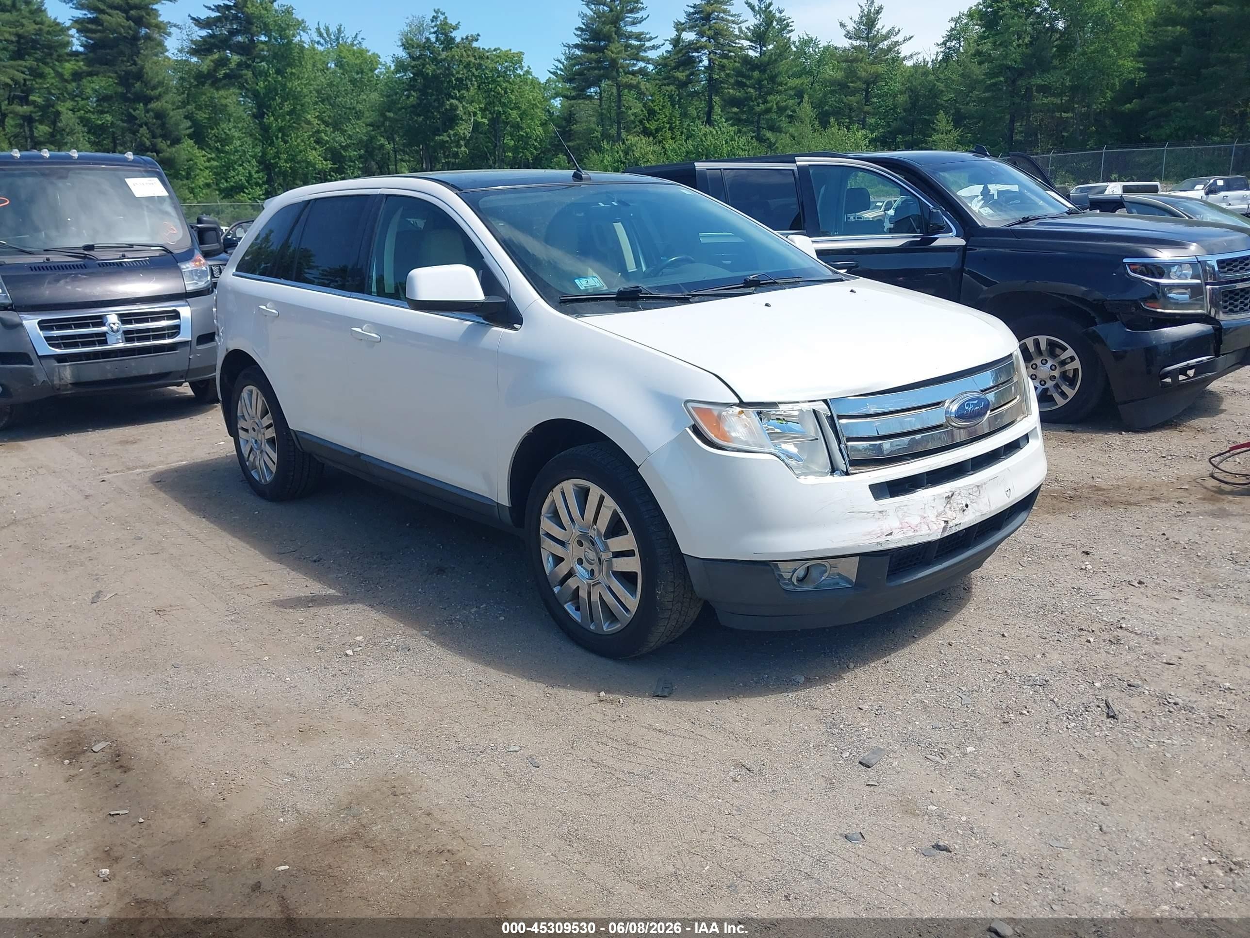 2010 Ford Edge Limited White vin: 2FMDK4KC3ABB17268