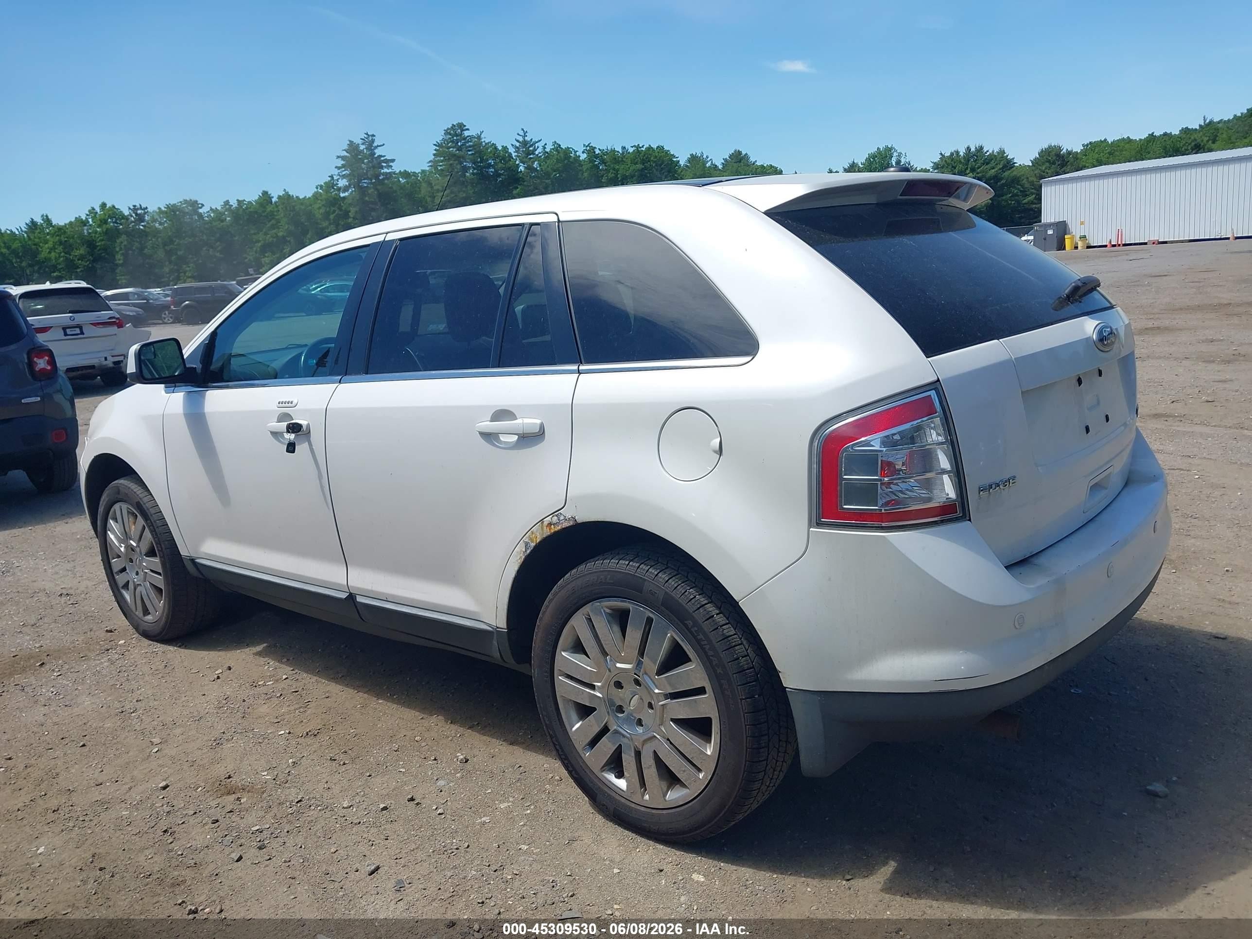 2010 Ford Edge Limited White vin: 2FMDK4KC3ABB17268