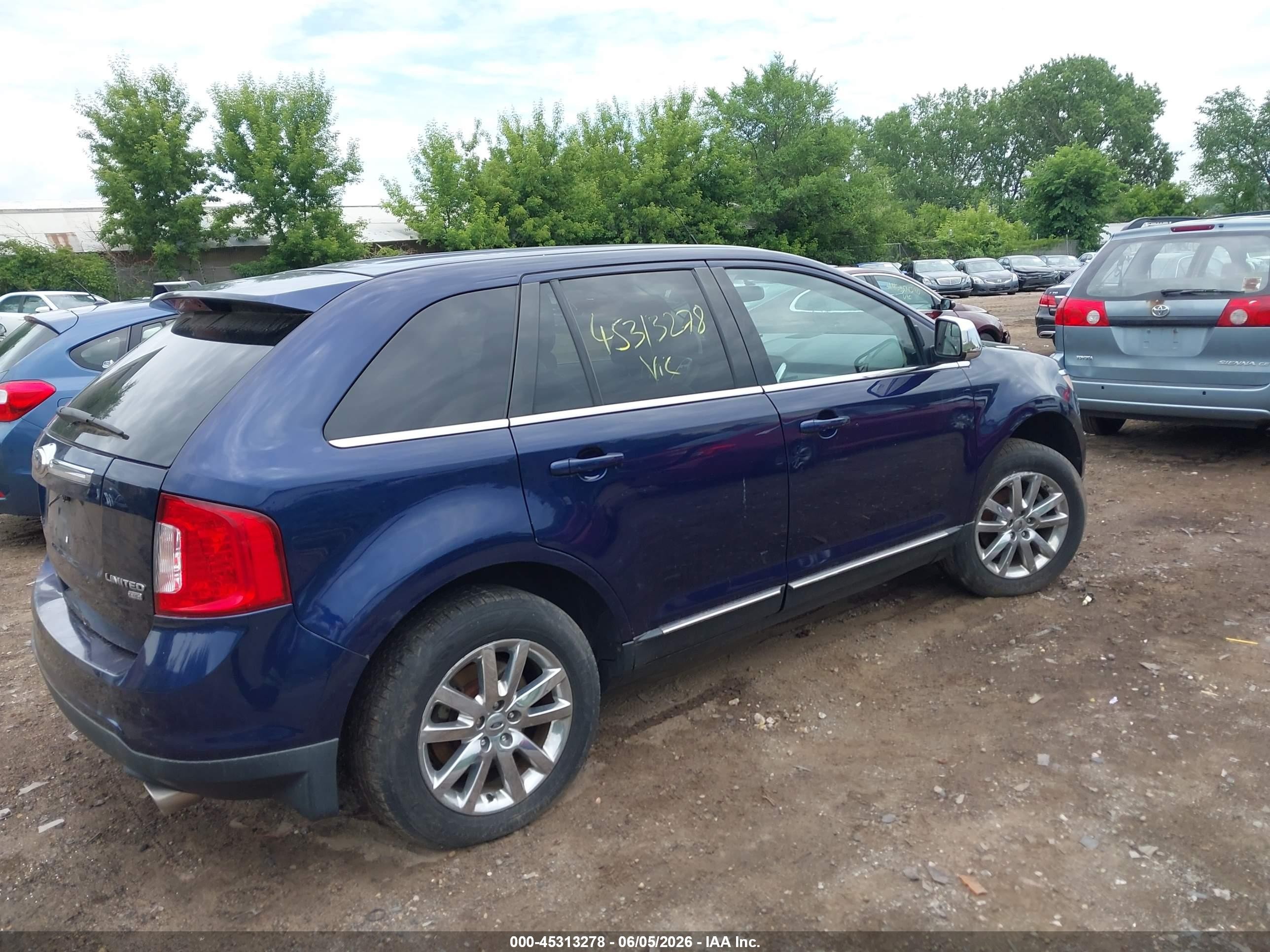 2011 Ford Edge Limited Синий vin: 2FMDK4KC3BBA81566