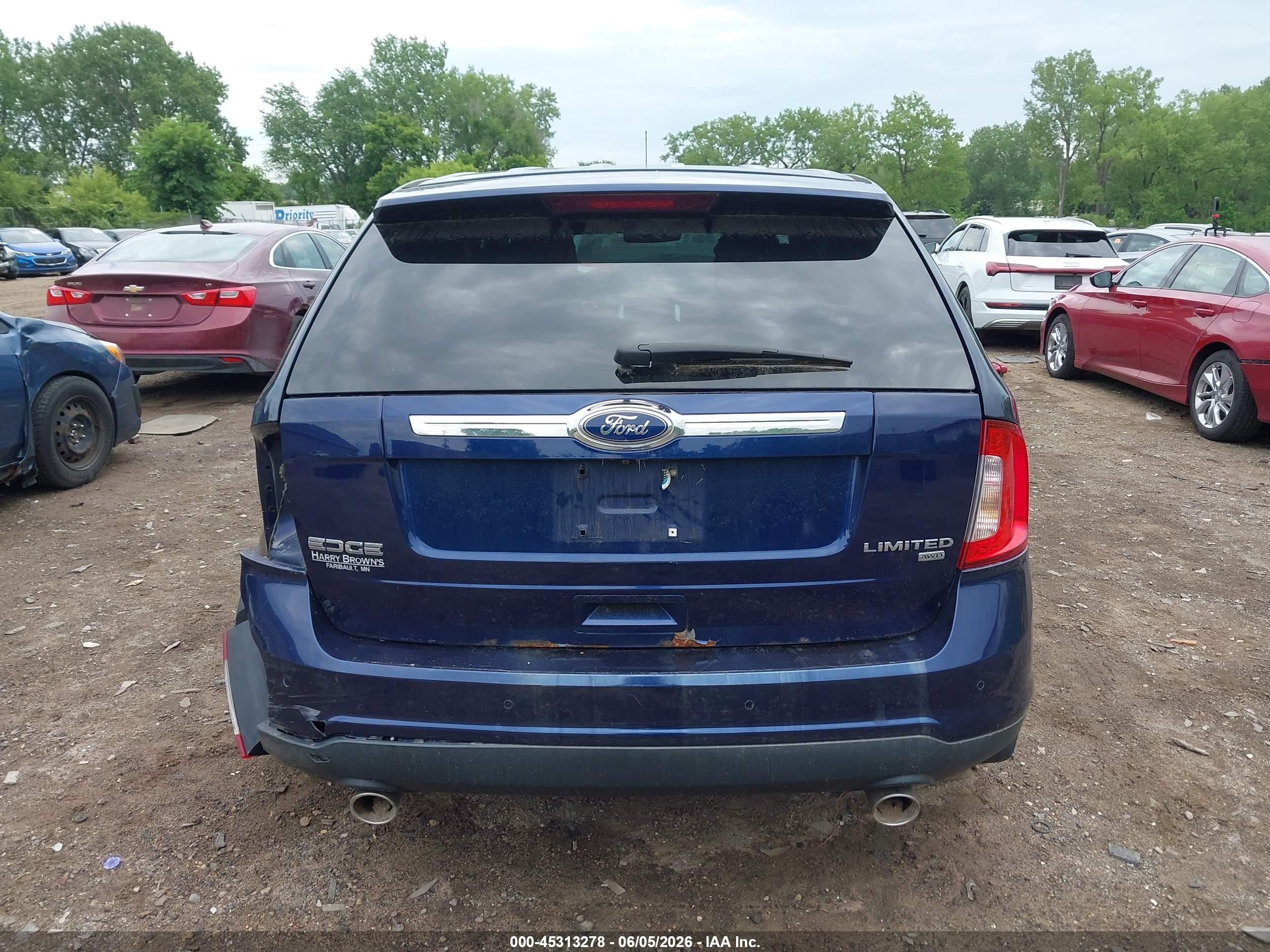 2011 Ford Edge Limited Синий vin: 2FMDK4KC3BBA81566