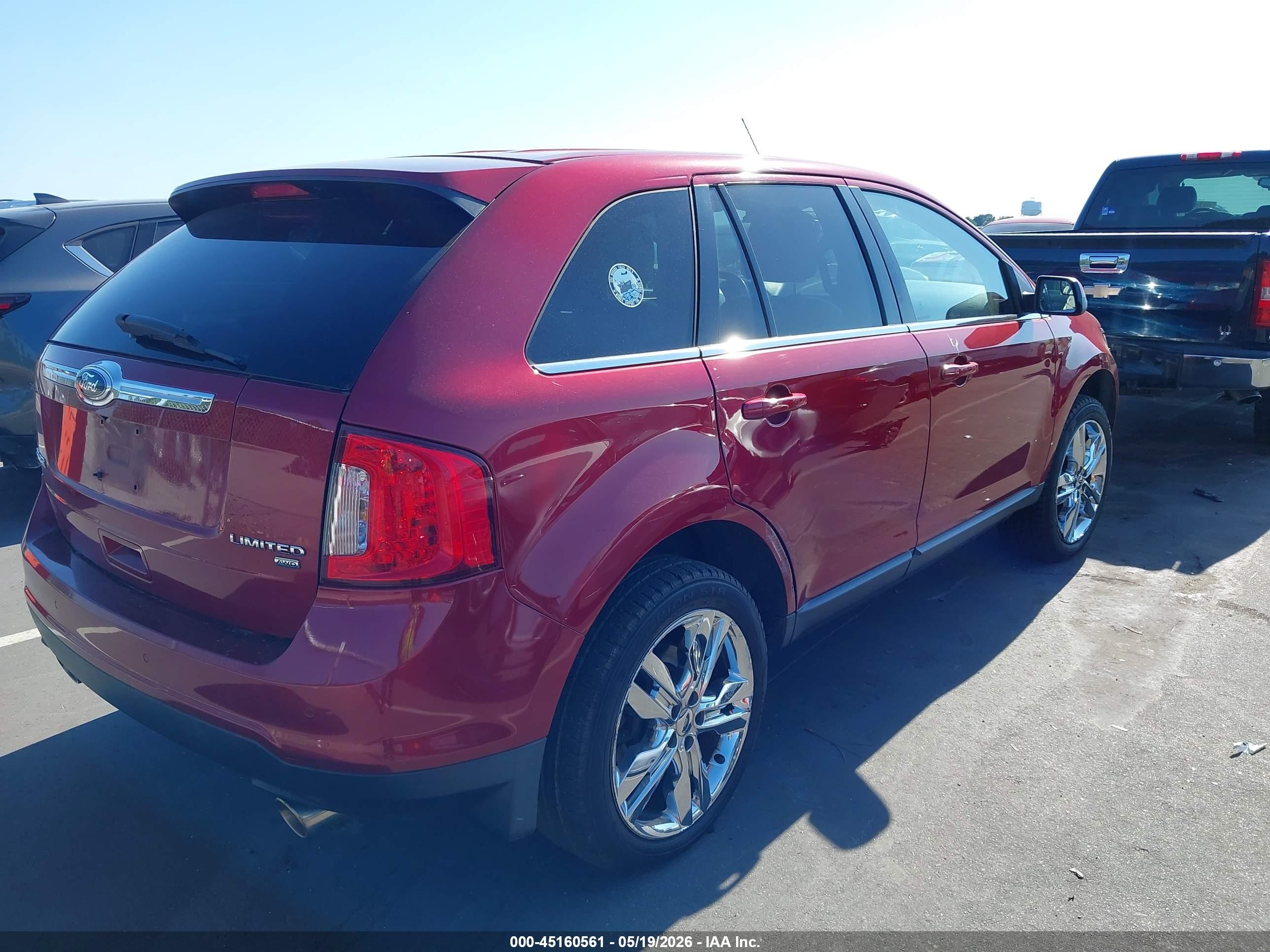 2013 Ford Edge Limited Red vin: 2FMDK4KC3DBA28529