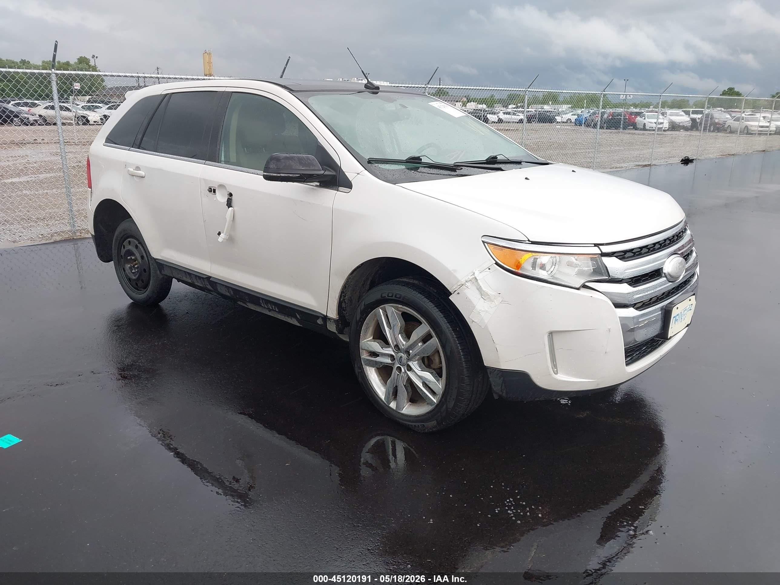 2013 Ford Edge Limited White vin: 2FMDK4KC3DBC84332