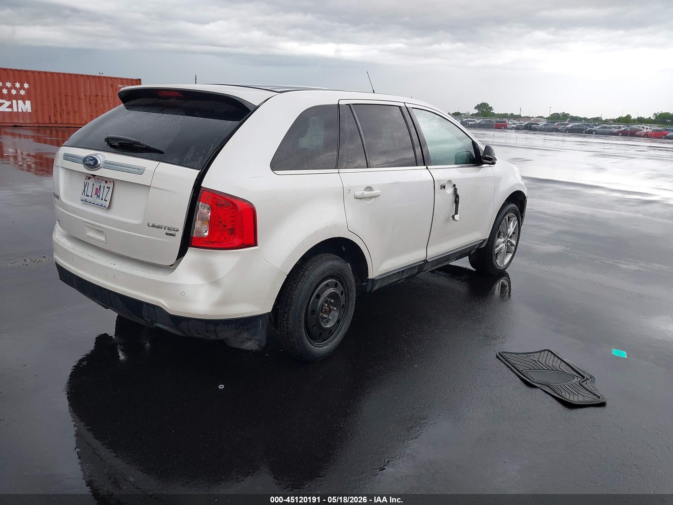 2013 Ford Edge Limited White vin: 2FMDK4KC3DBC84332