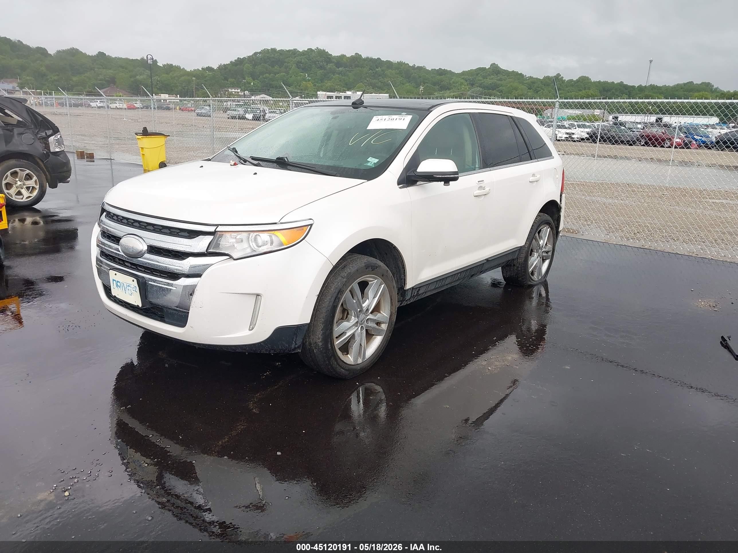 2013 Ford Edge Limited White vin: 2FMDK4KC3DBC84332