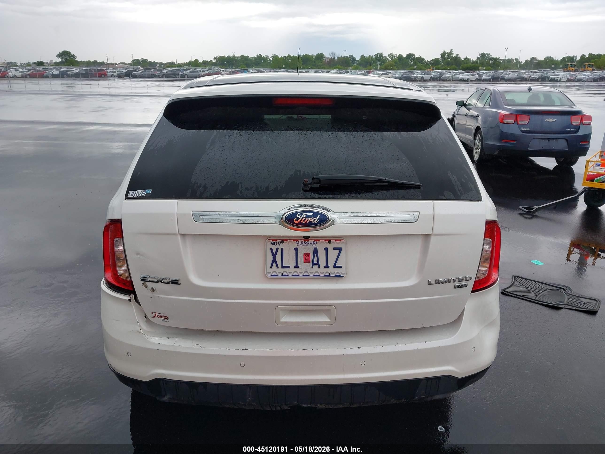 2013 Ford Edge Limited White vin: 2FMDK4KC3DBC84332
