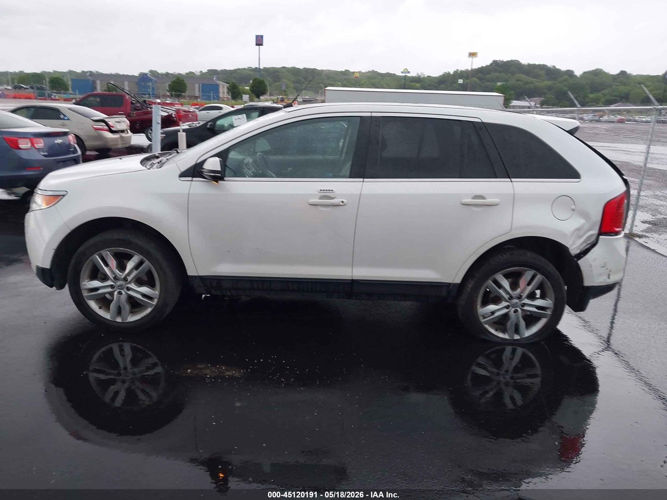 2013 Ford Edge Limited White vin: 2FMDK4KC3DBC84332